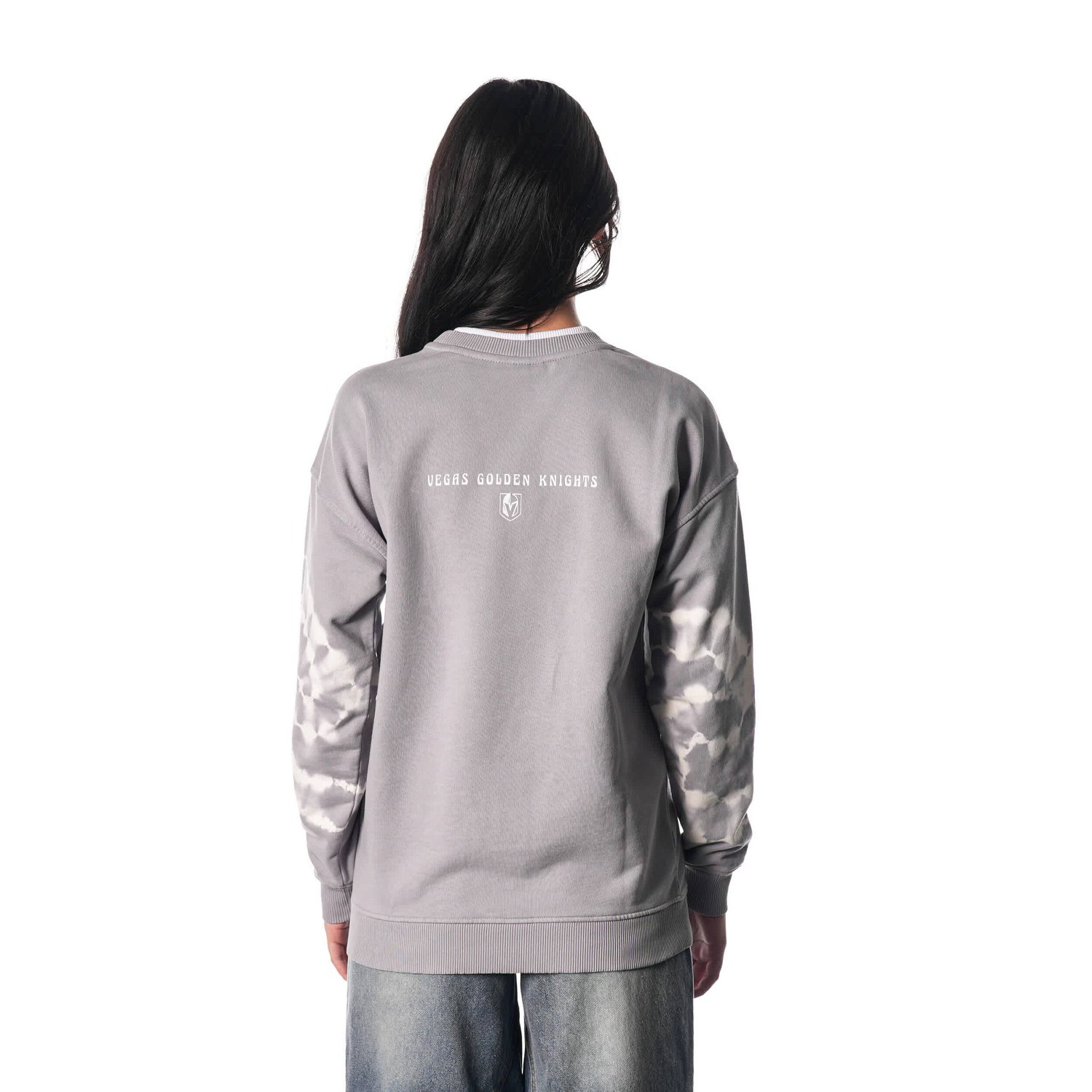 Unisex The Wild Collective Vegas Golden Knights Tie-Dye Double Collar Pullover Sweatshirt