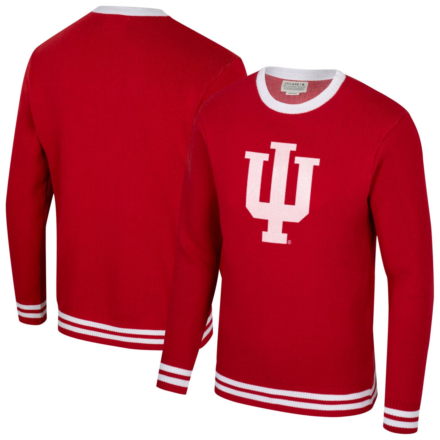 Unisex Uscape Apparel Indiana Hoosiers Renew Knit Vintage Pullover Sweater