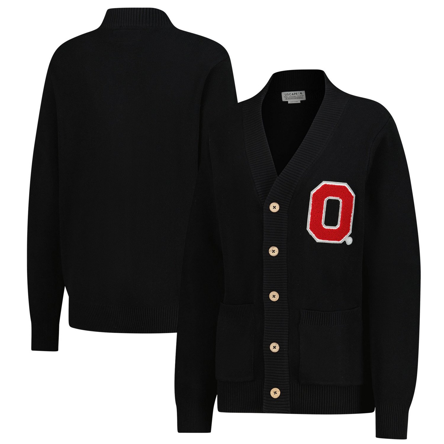 Unisex Uscape Apparel Ohio State Buckeyes Chenille Patch Cardigan
