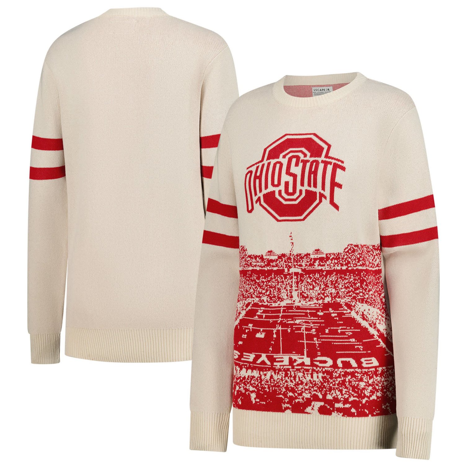Unisex Uscape Apparel Ohio State Buckeyes Renew Knit Stadium Sweater