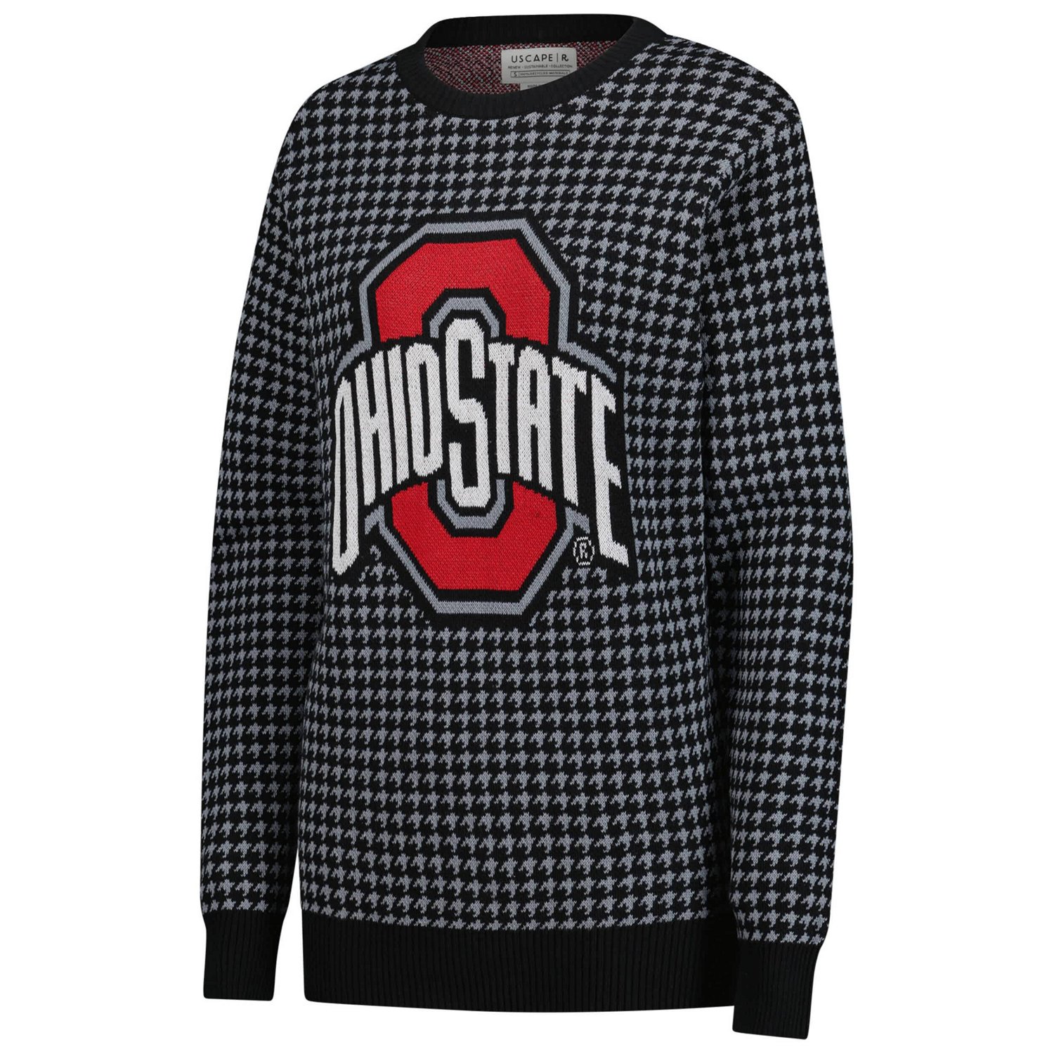 Unisex Uscape Apparel Ohio State Buckeyes Renew Knit Vintage Houndstooth Sweater - view number 2