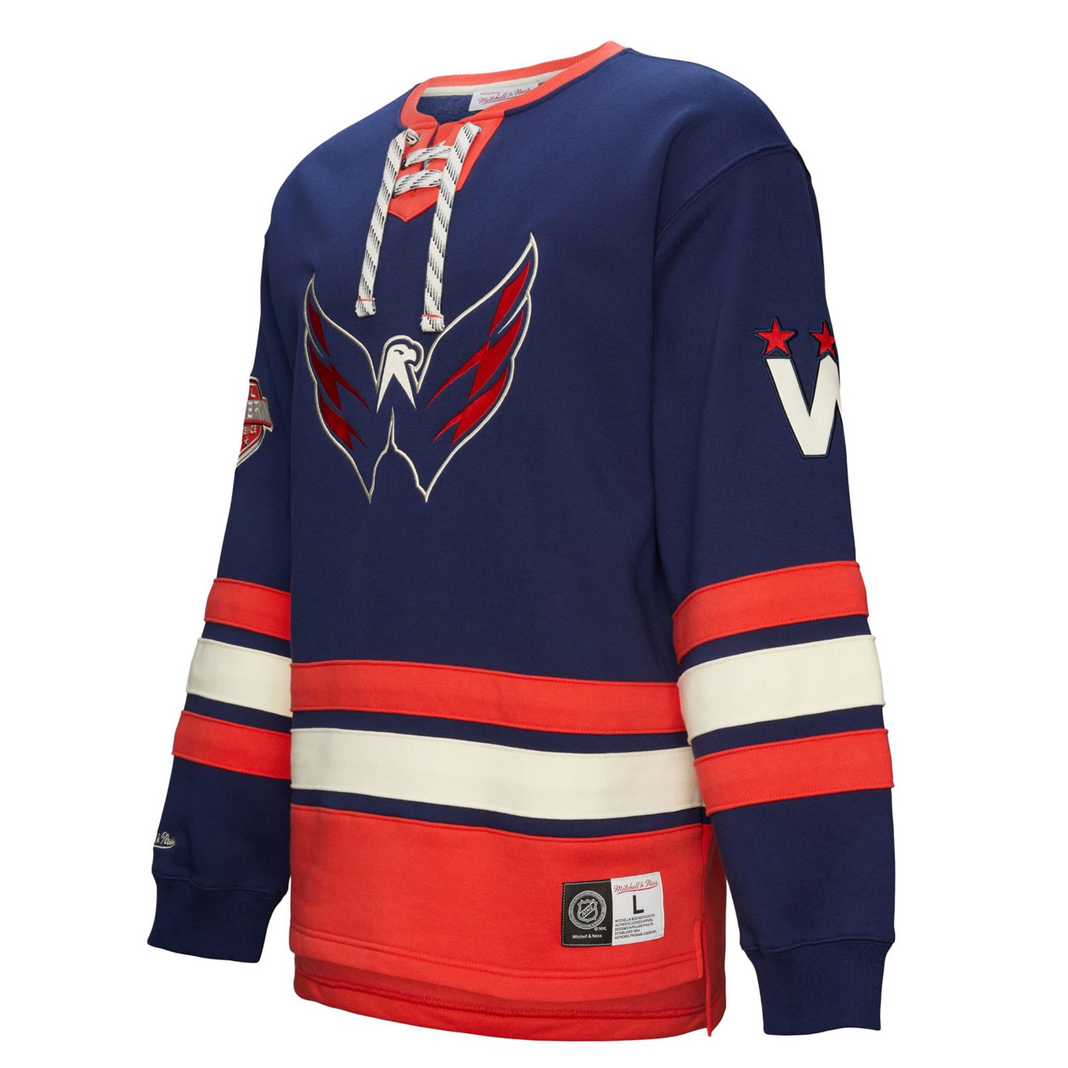 Washington Capitals Heritage Lace-Up Pullover Sweatshirt - view number 2