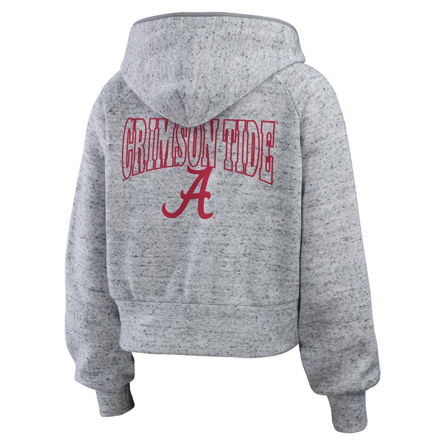 WEAR by Erin Andrews Alabama Crimson Tide Wear Speckle Double-Hit Raglan Full-Zip Hoodie                                         - view number 3