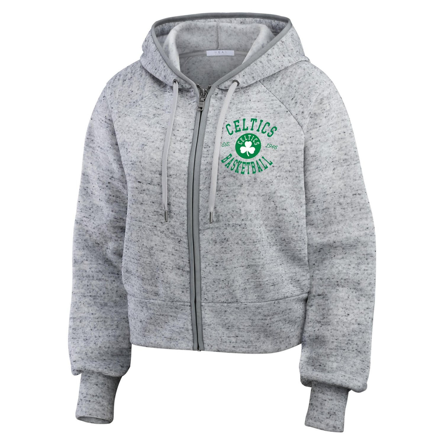WEAR by Erin Andrews Boston Celtics Speckled Radiator Full-Zip Hoodie                                                            - view number 2