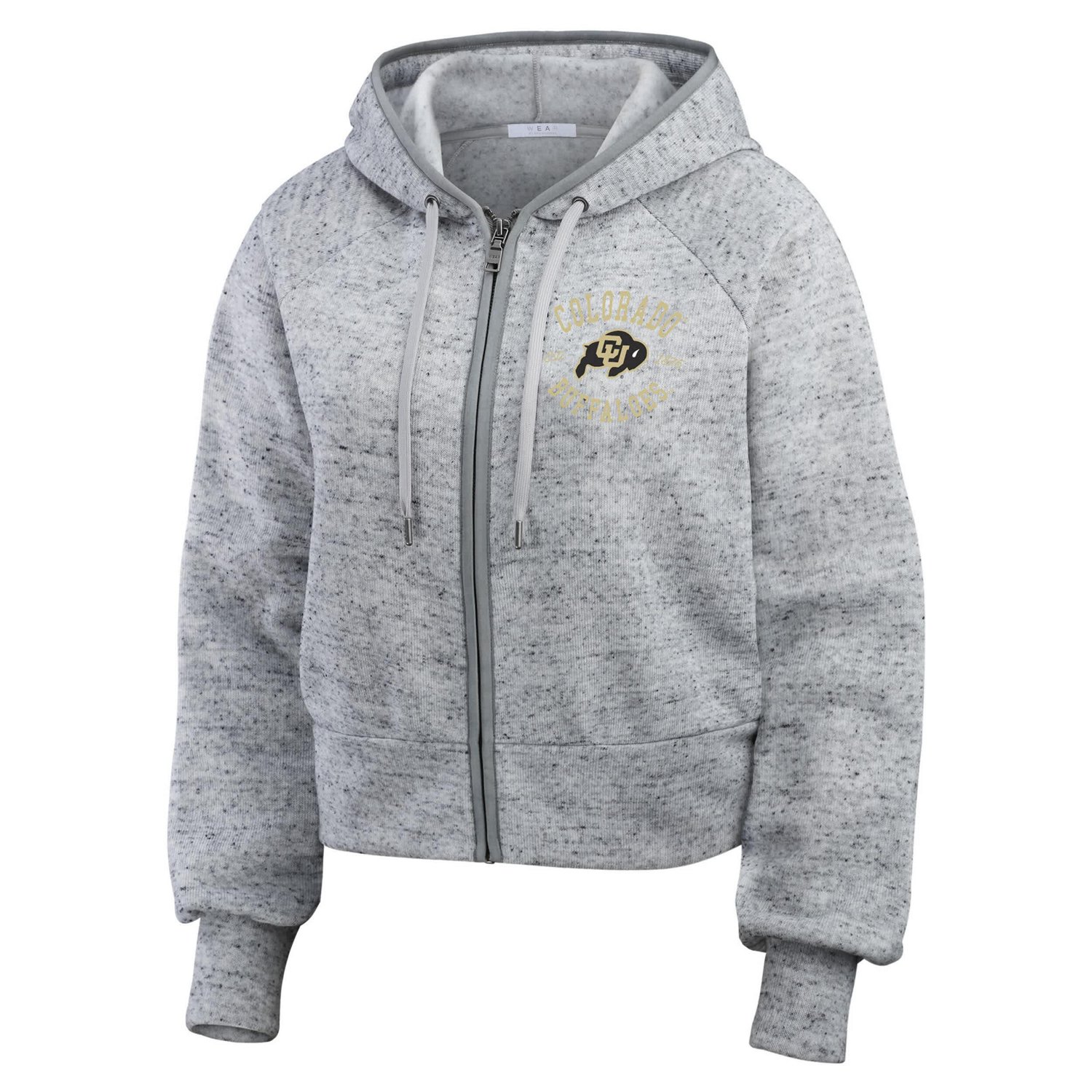 WEAR by Erin Andrews Colorado Buffaloes Wear Speckle Double-Hit Raglan Full-Zip Hoodie - view number 2