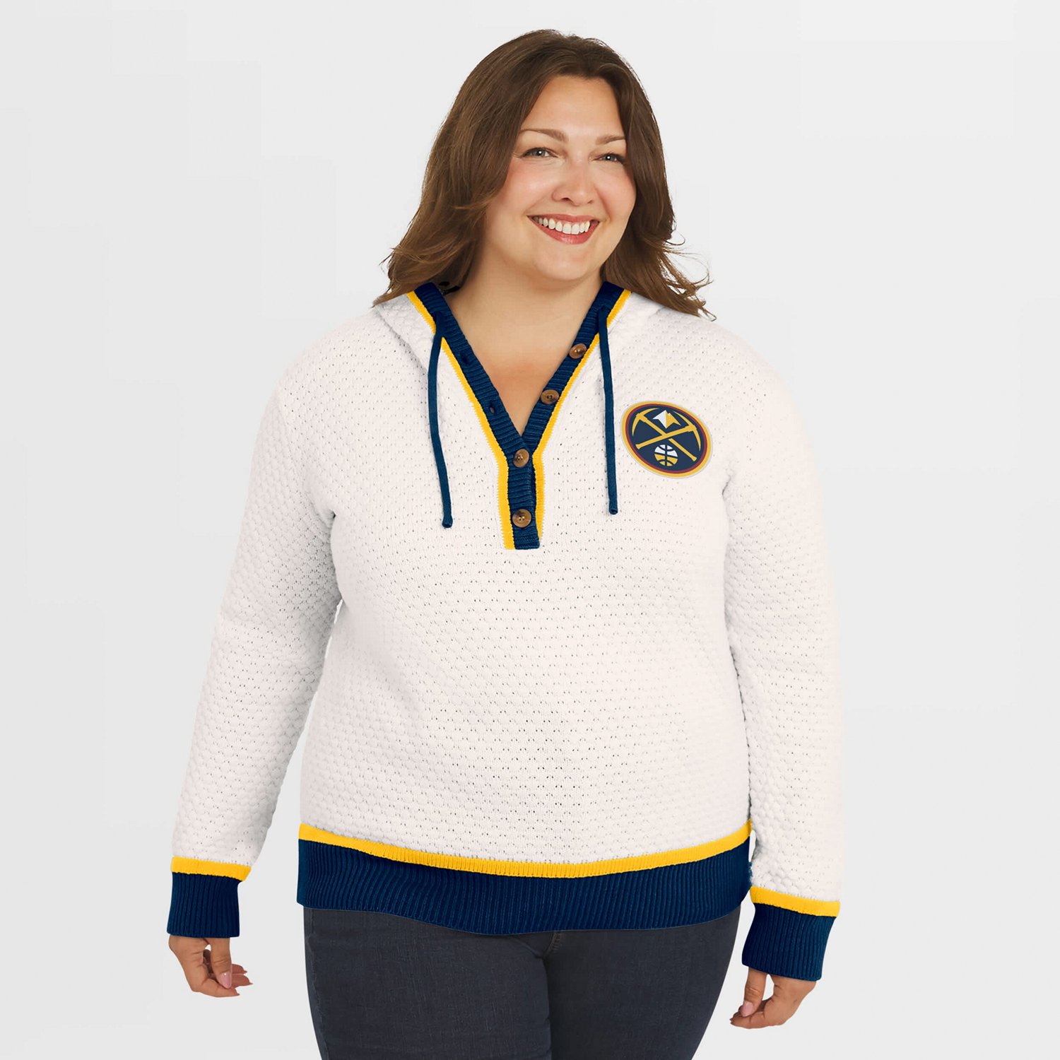 WEAR by Erin Andrews Denver Nuggets Plus Size Hoodie Sweater - view number 4