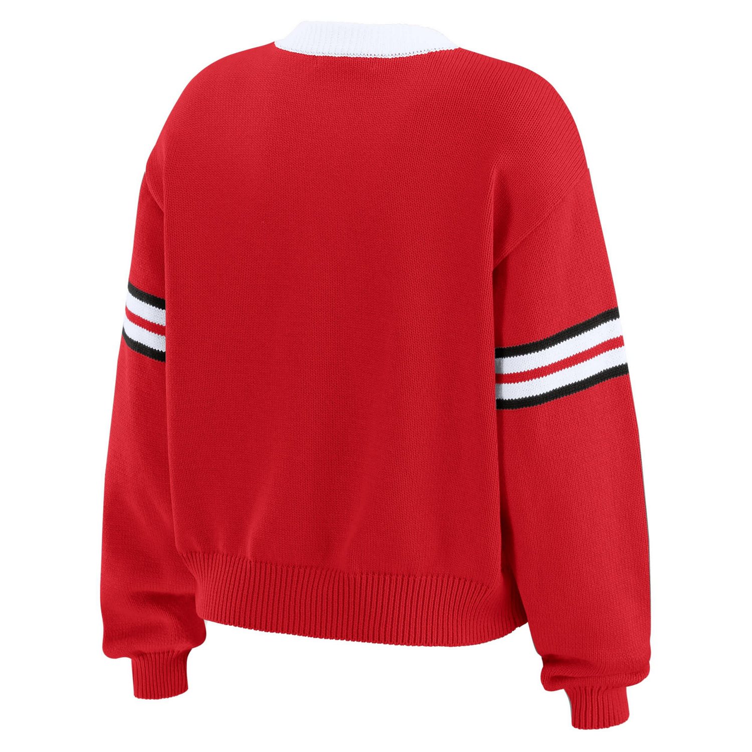 WEAR by Erin Andrews Detroit Wings Cropped Lace-Up Sweater - view number 3