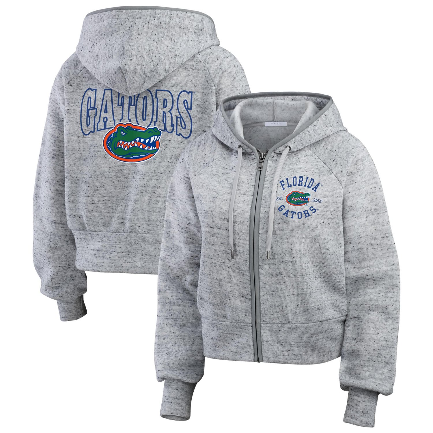 Wear by Erin Andrews Florida Gators Speckle Double-Hit Raglan Full-Zip Hoodie