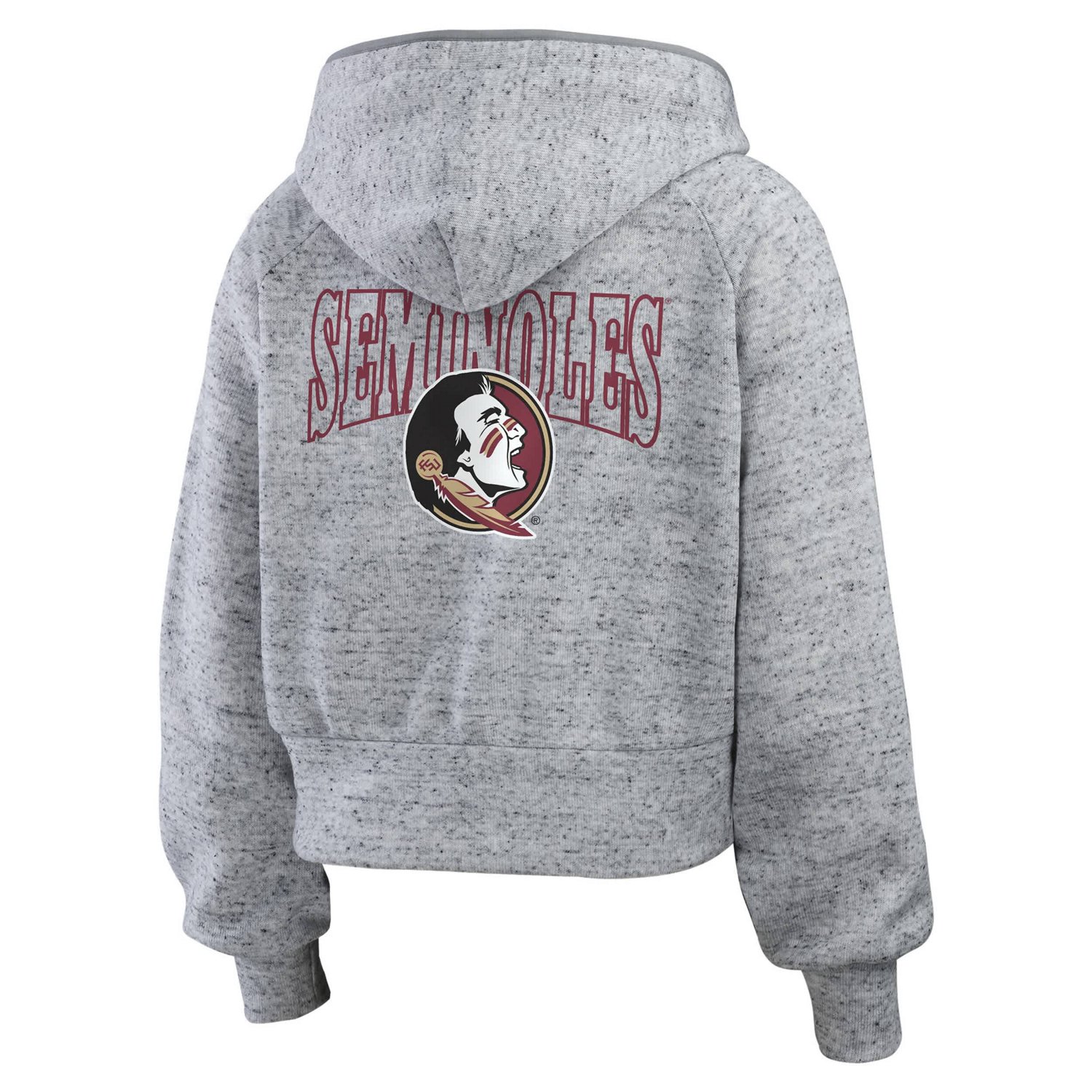 Wear by Erin Andrews Florida State Seminoles Speckle Double-Hit Raglan Full-Zip Hoodie