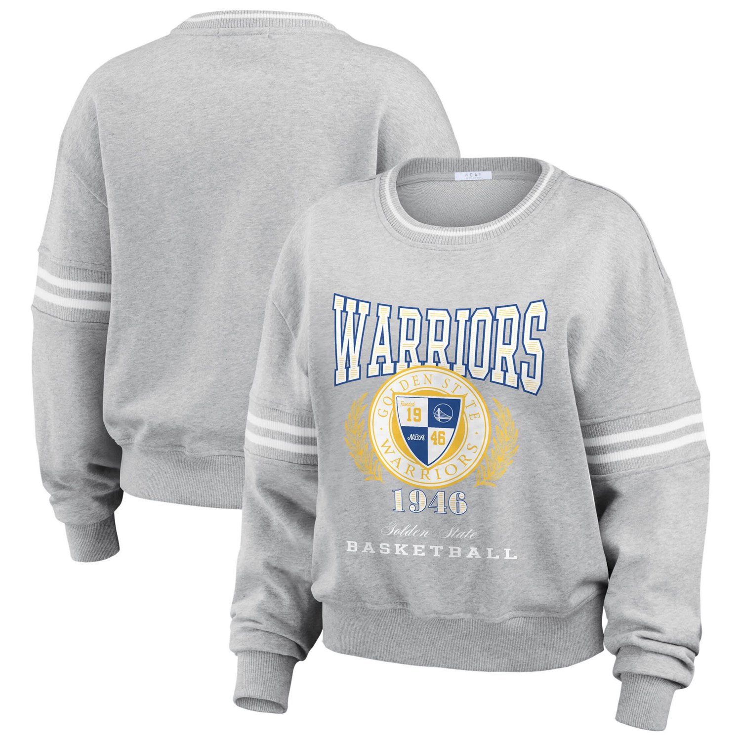 WEAR by Erin Andrews Golden State Warriors French Terry Pullover Sweatshirt