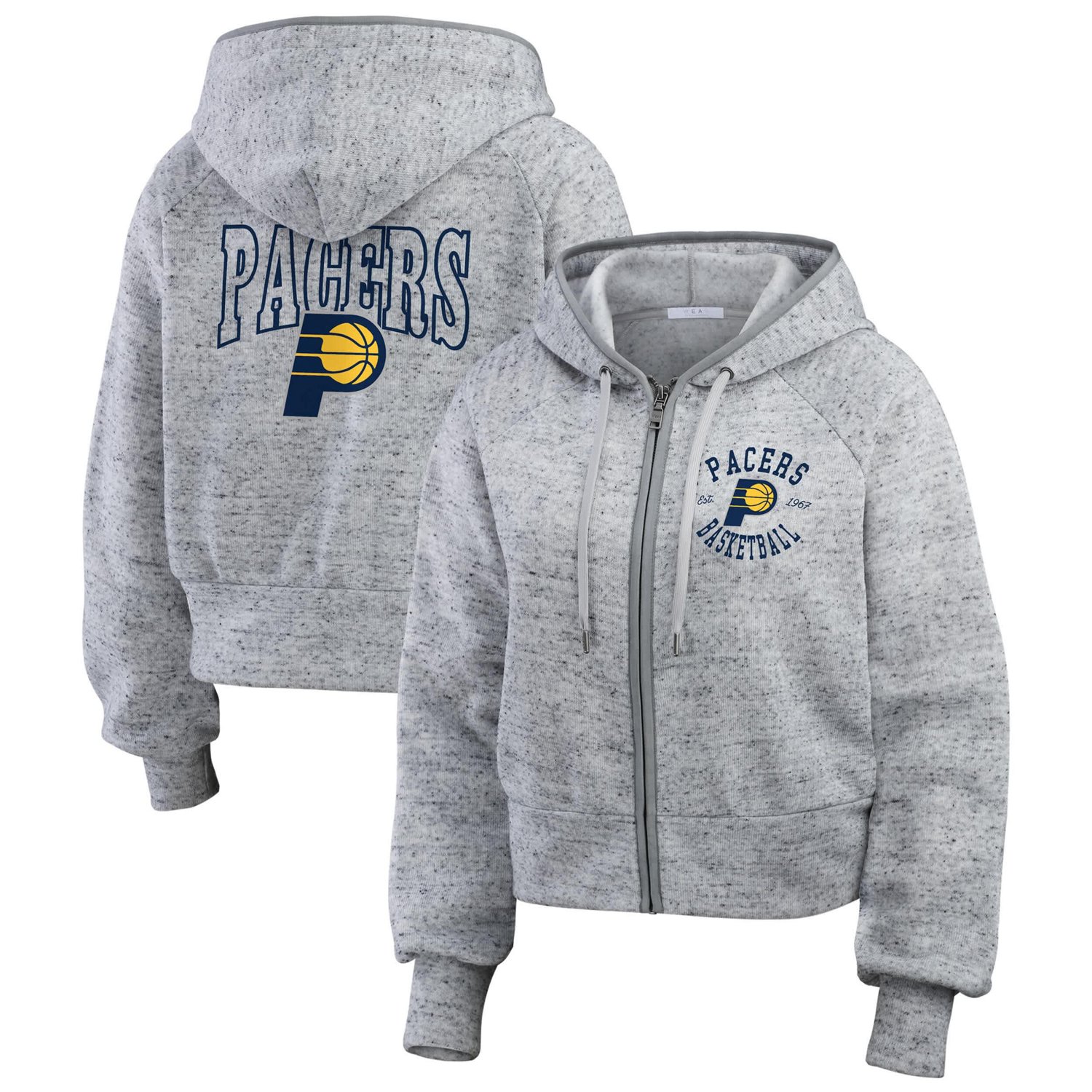 WEAR by Erin Andrews Indiana Pacers Speckled Radiator Full-Zip Hoodie                                                            - view number 1