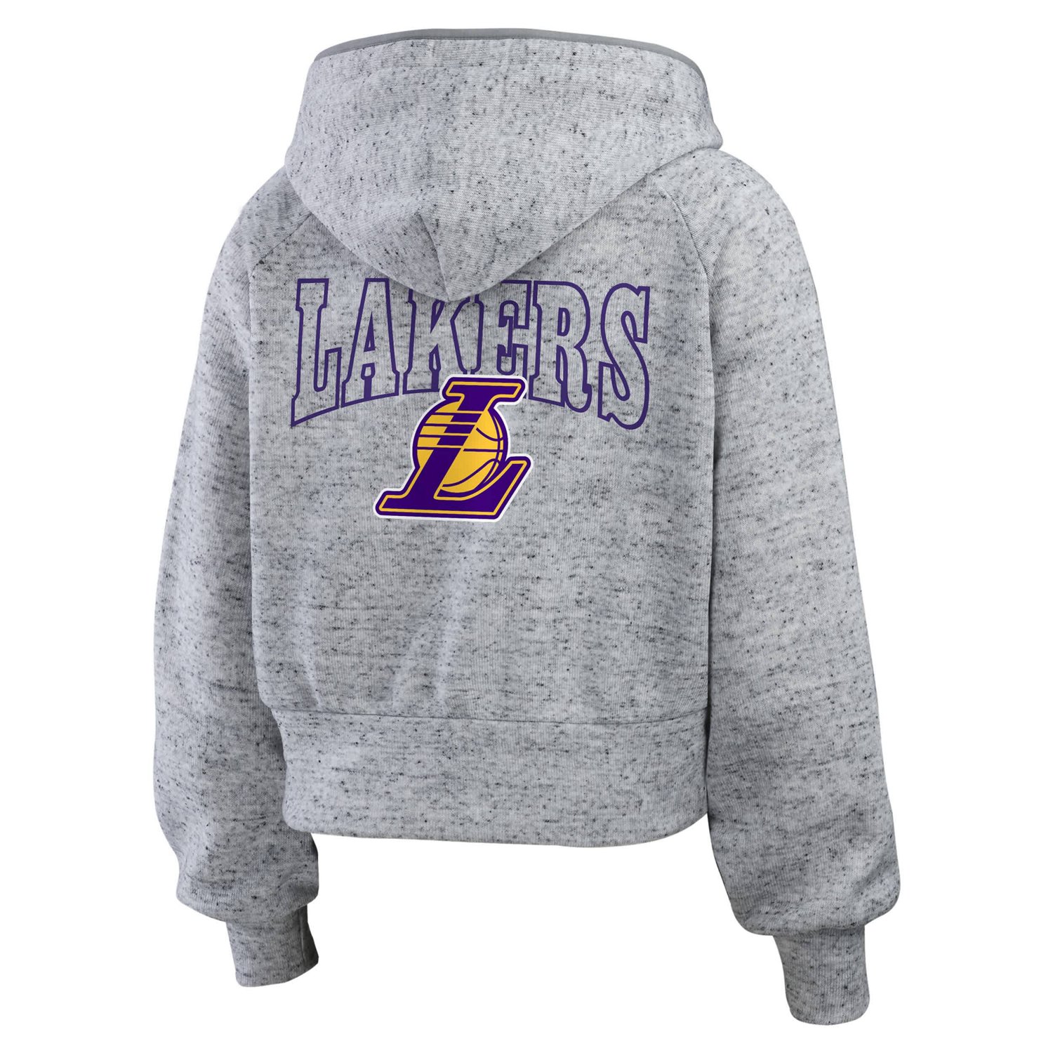 WEAR by Erin Andrews Los Angeles Lakers Speckled Radiator Full-Zip Hoodie                                                        - view number 3