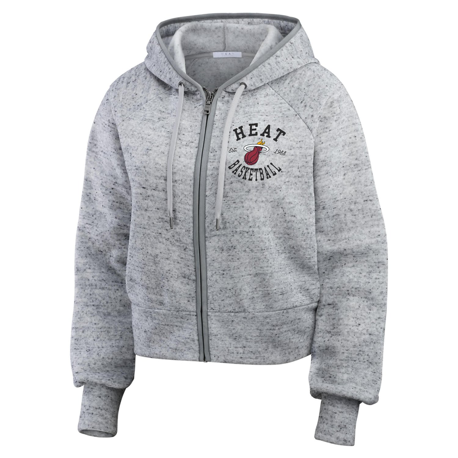 WEAR by Erin Andrews Miami Heat Speckled Radiator Full-Zip Hoodie                                                                - view number 2