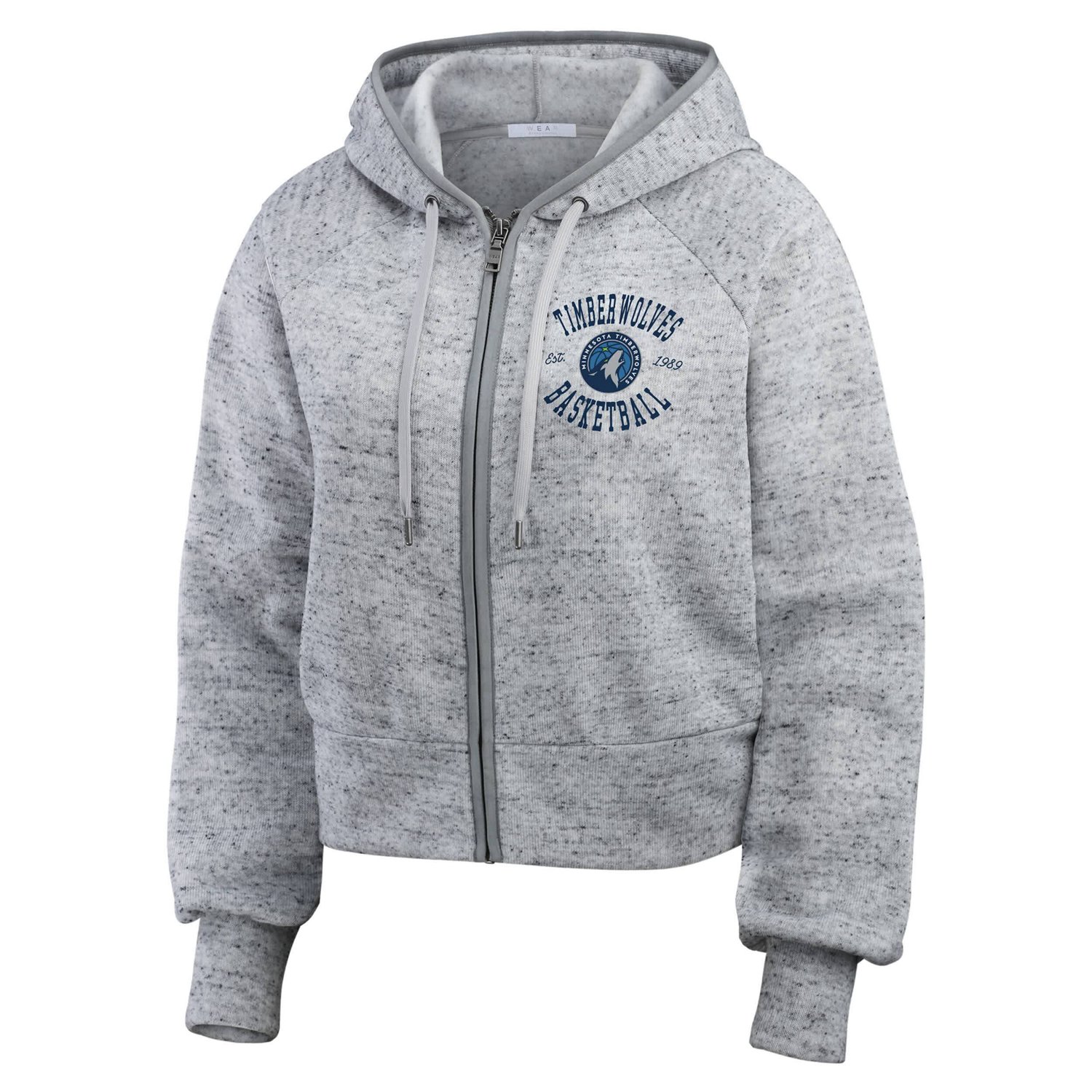 WEAR by Erin Andrews Minnesota Timberwolves Speckled Radiator Full-Zip Hoodie                                                    - view number 2
