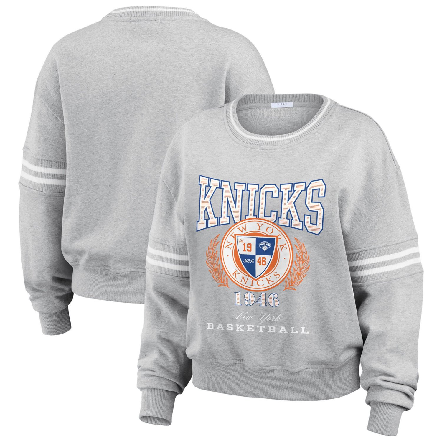 WEAR by Erin Andrews New York Knicks French Terry Pullover Sweatshirt