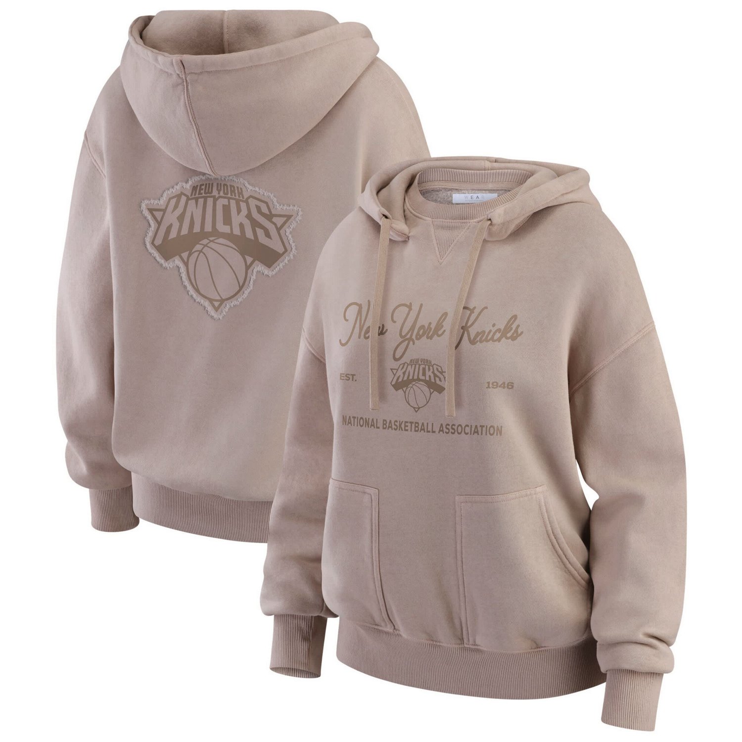 WEAR by Erin Andrews New York Knicks Washed Pullover Crewdie - view number 1