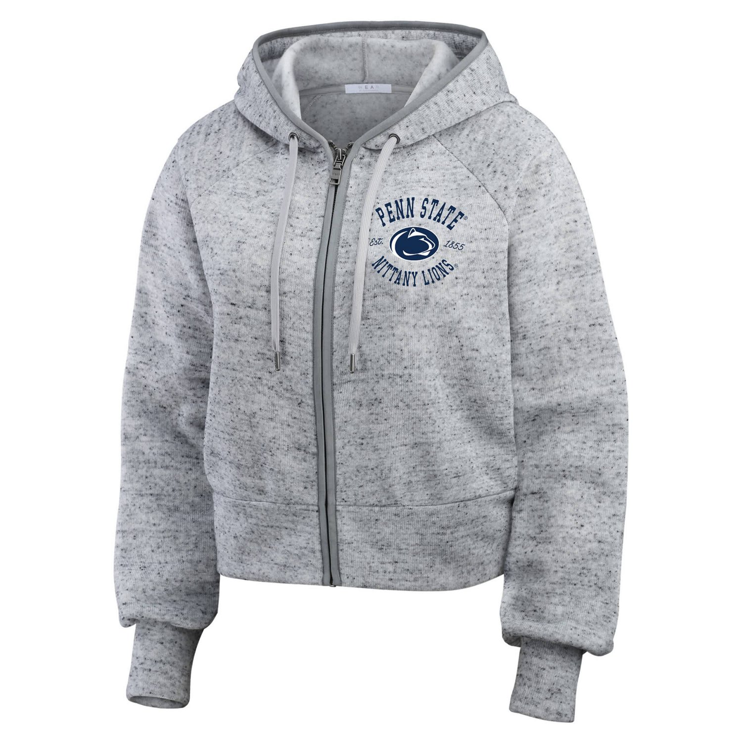 Wear by Erin Andrews Penn State Nittany Lions Speckle Double-Hit Raglan Full-Zip Hoodie