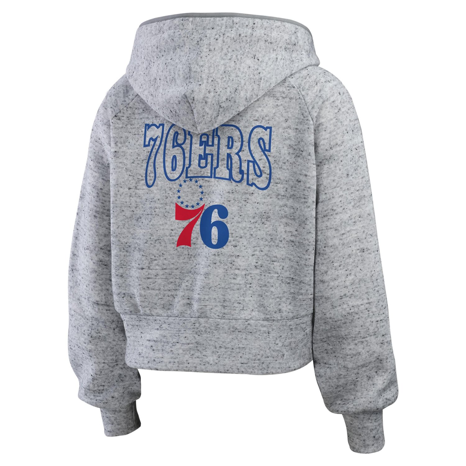 WEAR by Erin Andrews Philadelphia 76ers Speckled Radiator Full-Zip Hoodie                                                        - view number 3