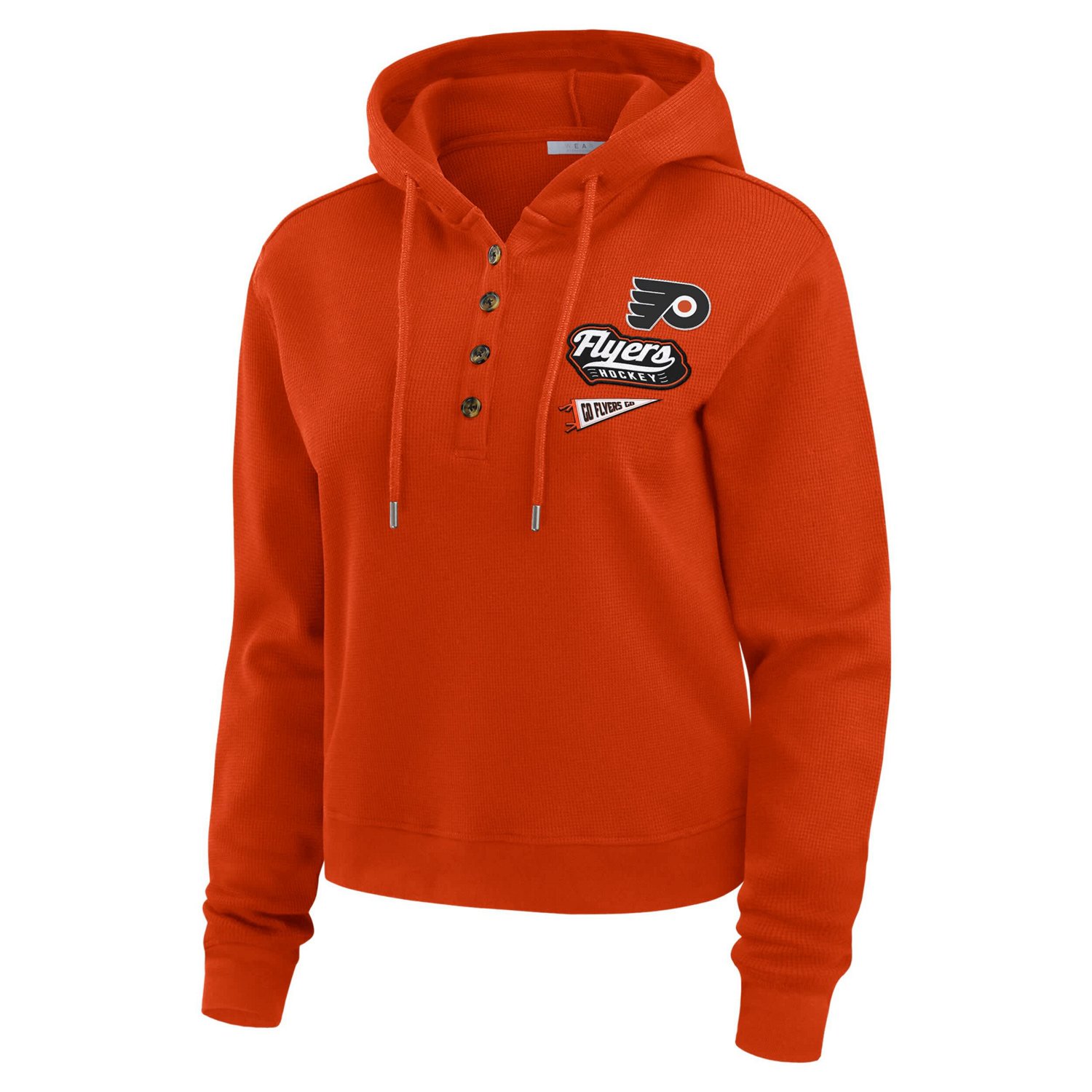 WEAR by Erin Andrews Philadelphia Flyers Waffle-Knit Pullover Hoodie