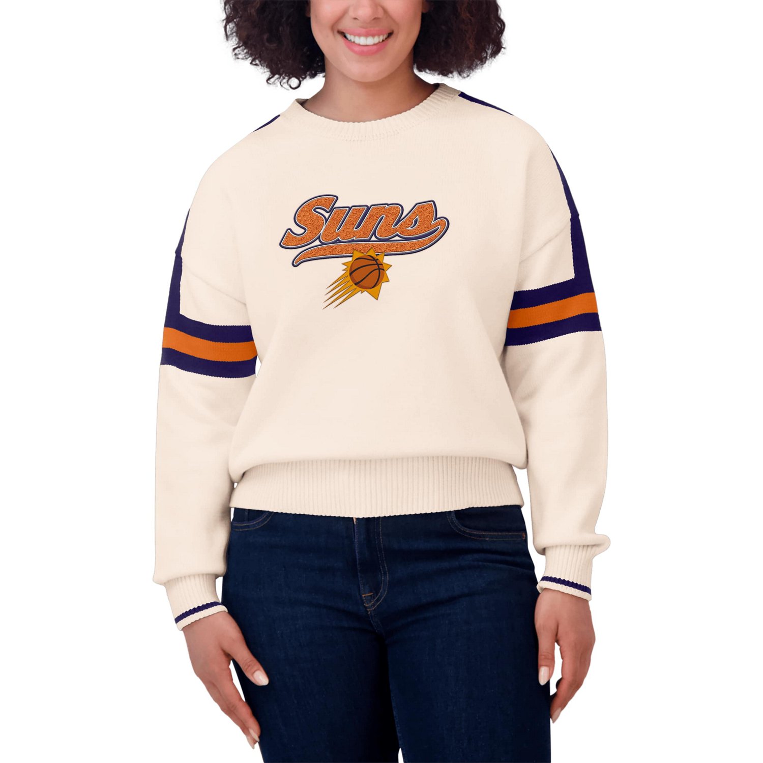 WEAR by Erin Andrews Phoenix Suns Stripe Pullover Sweater - view number 4