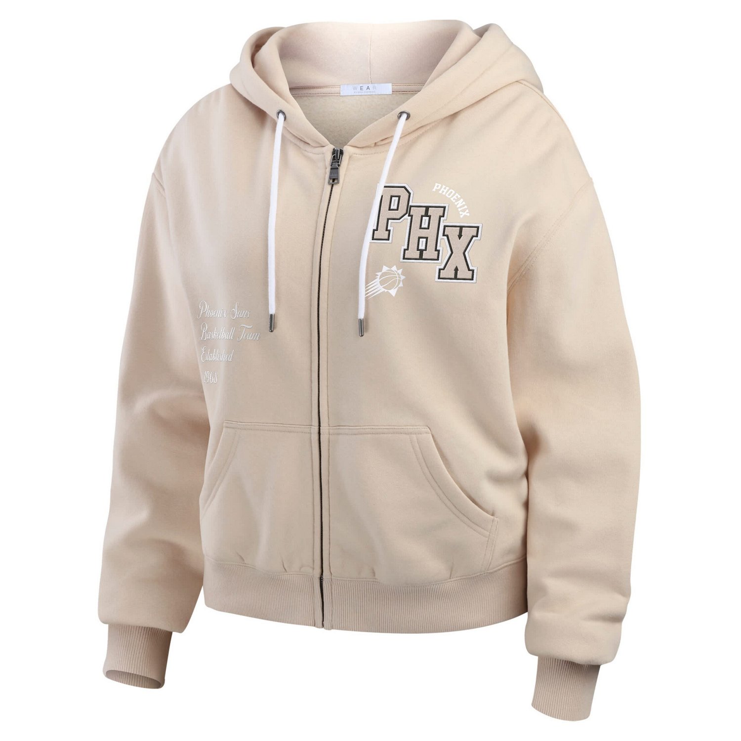 WEAR by Erin Andrews Phoenix Suns Tonal Felt Patch Full-Zip Hoodie                                                               - view number 2