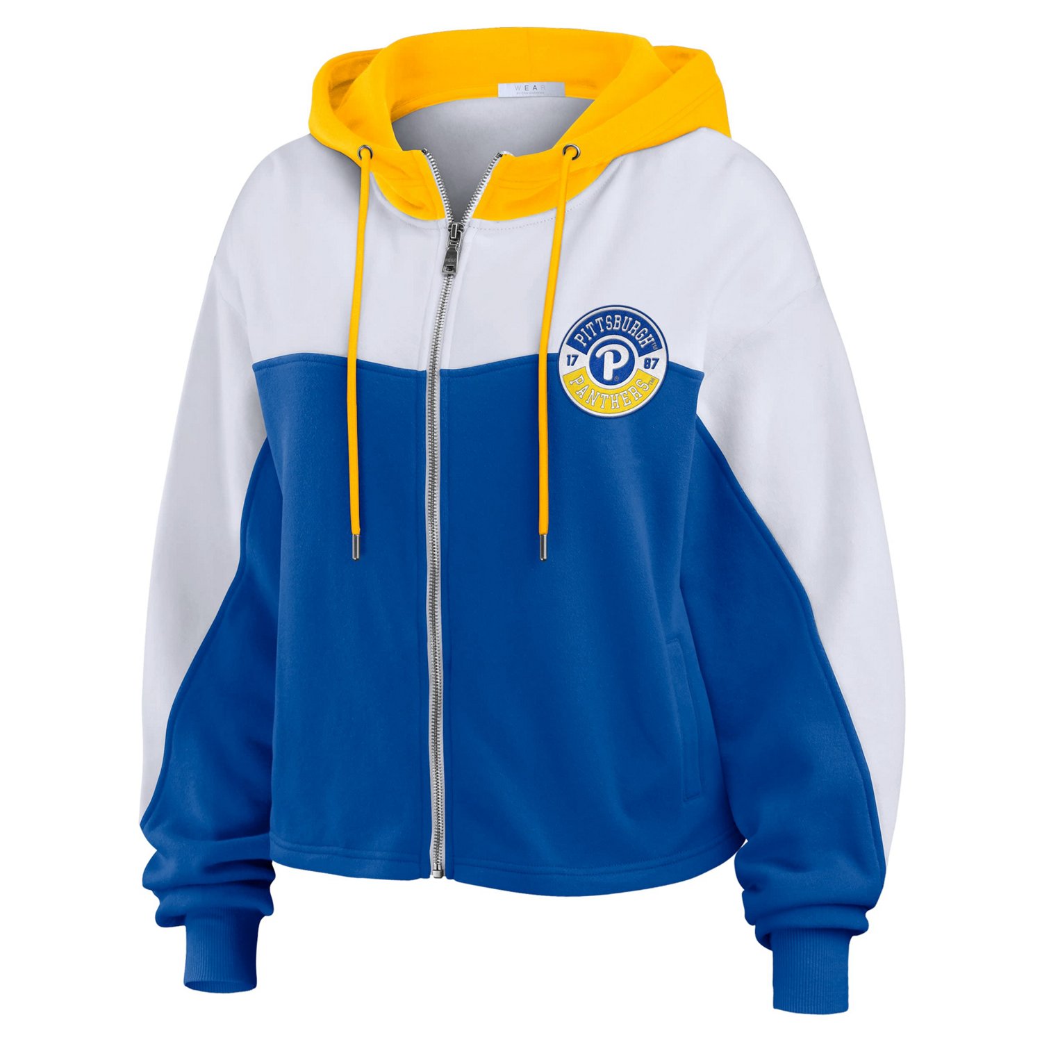 WEAR by Erin Andrews Pitt Panthers Color-Block Full-Zip Hoodie - view number 2