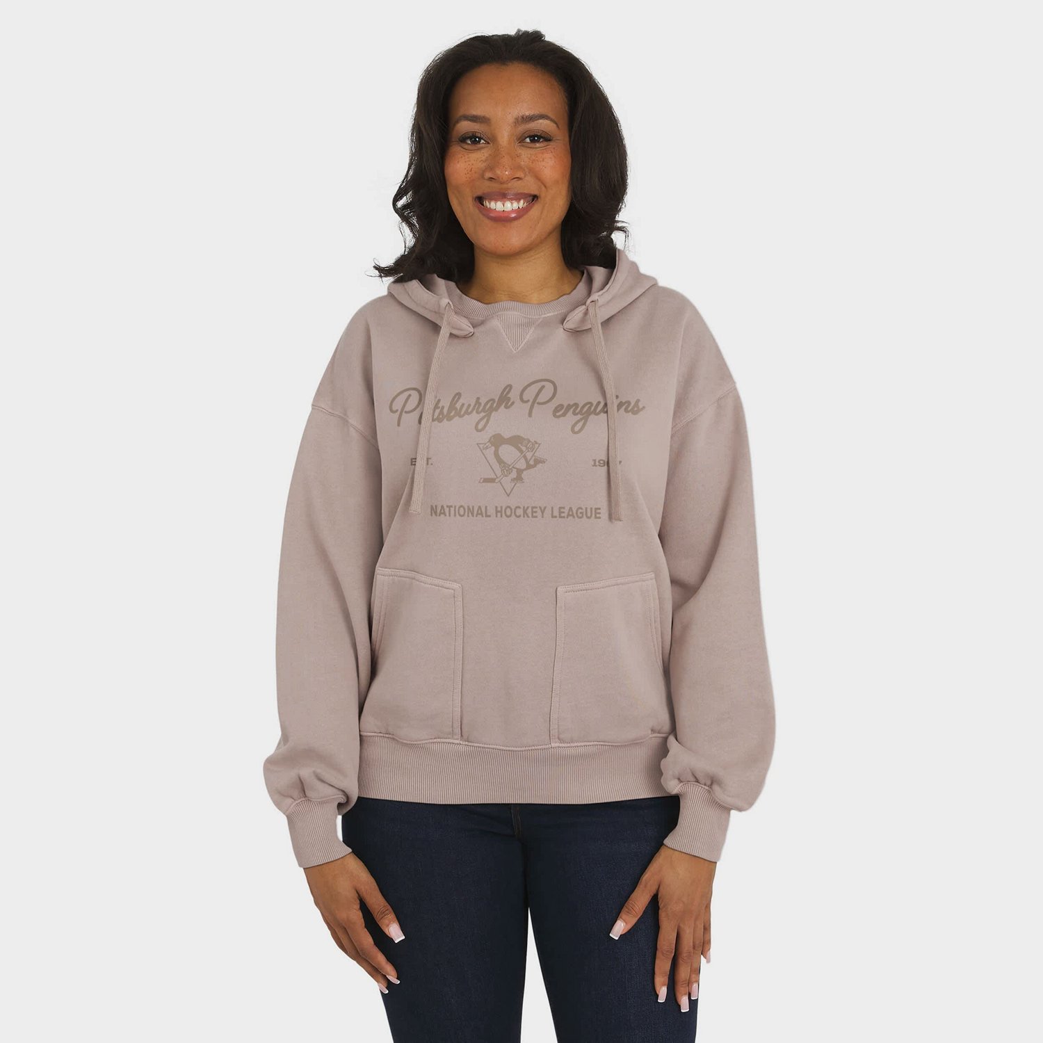 WEAR by Erin Andrews Pittsburgh Penguins Washed Pullover Crewdie - view number 4