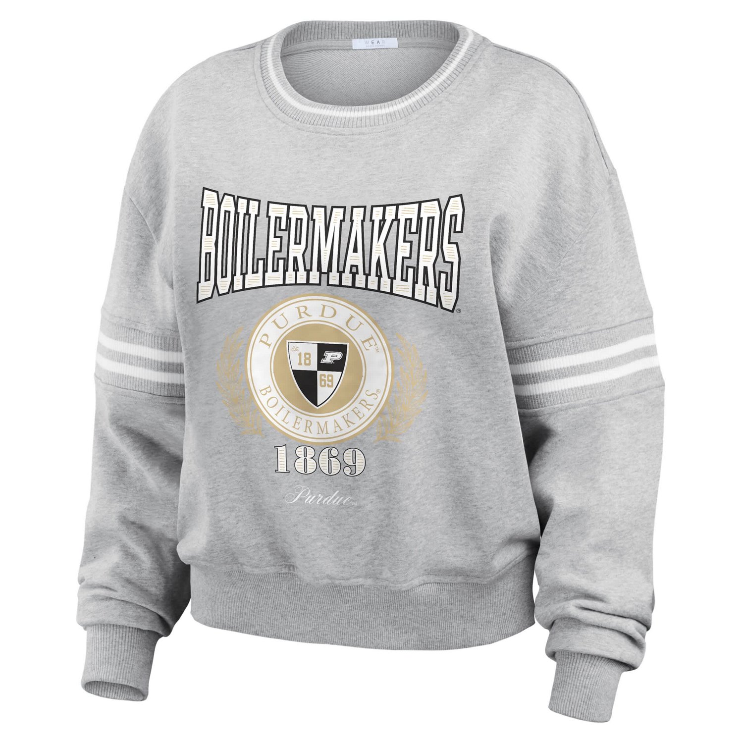 WEAR by Erin Andrews Purdue Boilermakers Classic Stripe Pullover Sweater - view number 2