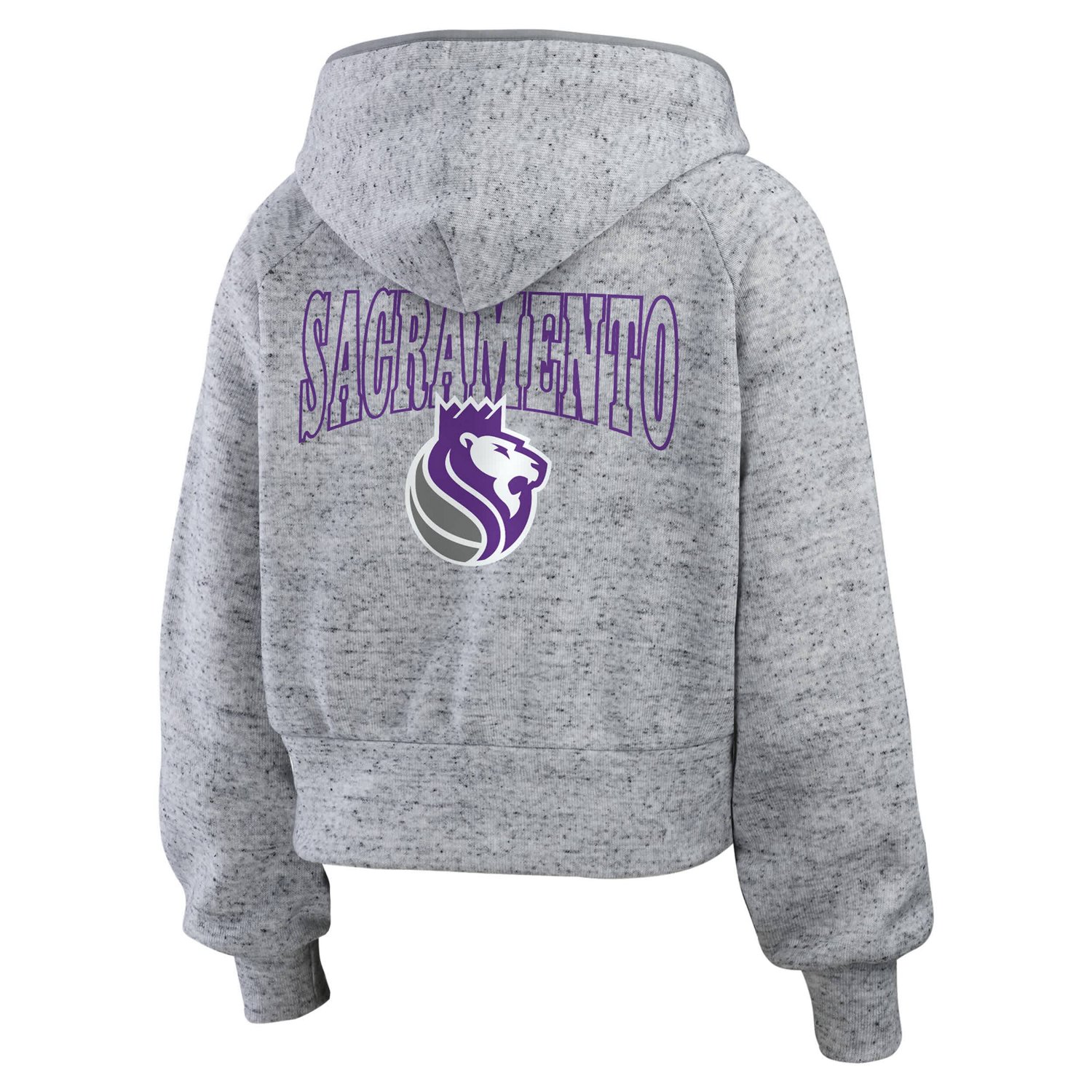 WEAR by Erin Andrews Sacramento Kings Speckled Radiator Full-Zip Hoodie                                                          - view number 3