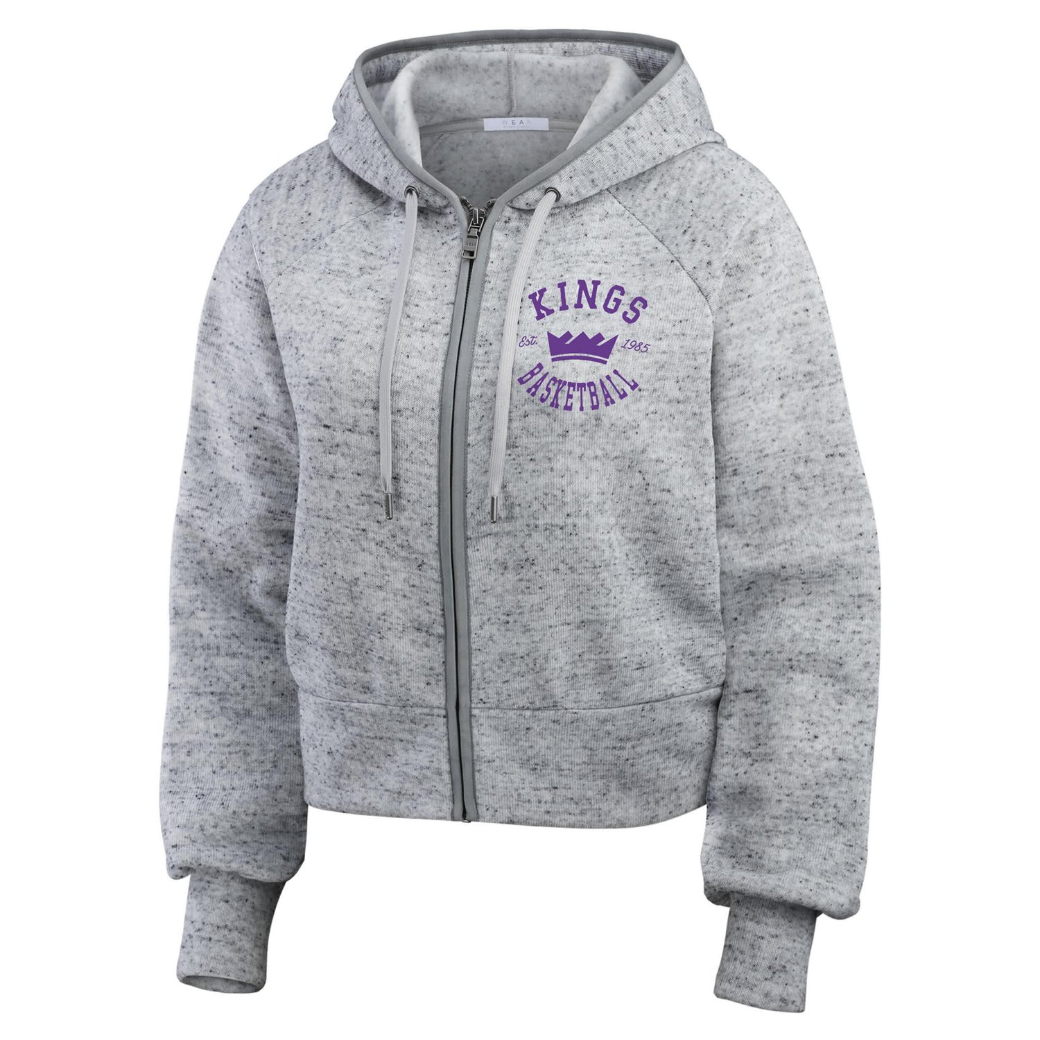 WEAR by Erin Andrews Sacramento Kings Speckled Radiator Full-Zip Hoodie                                                          - view number 2