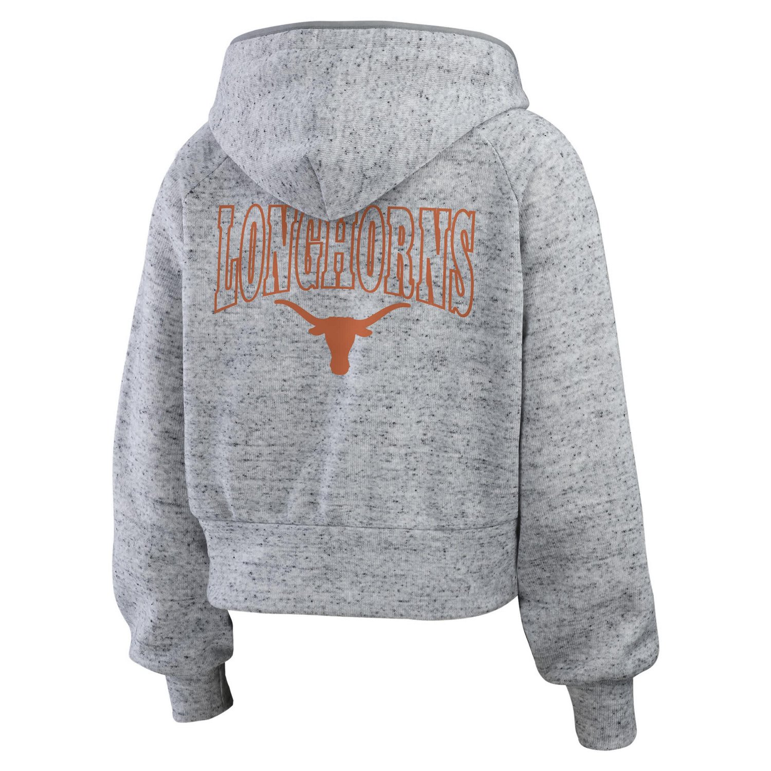 Wear by Erin Andrews Texas Longhorns Speckle Double-Hit Raglan Full-Zip Hoodie