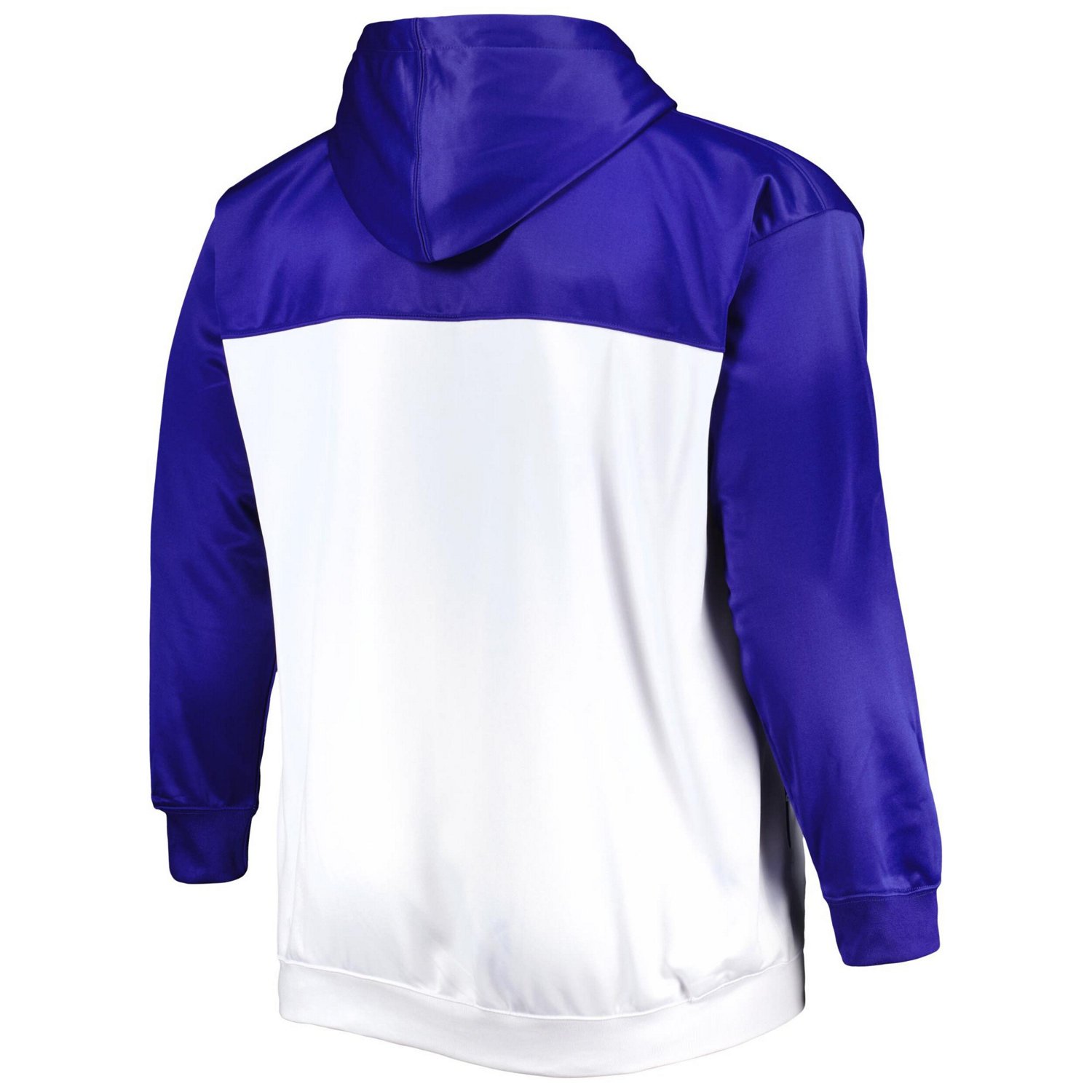 White Los Angeles Dodgers Big  Tall Yoke Full-Zip Hoodie