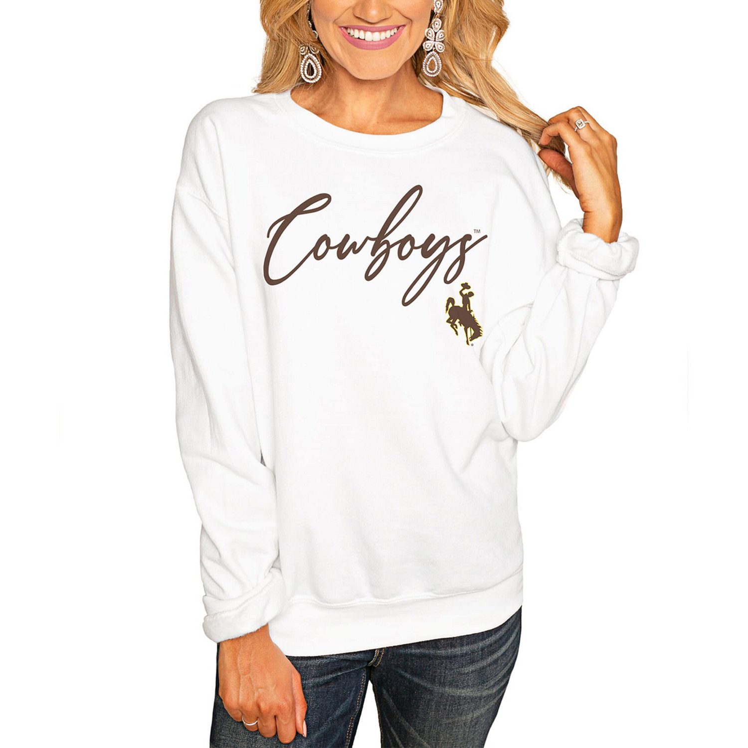 Wyoming Cowboys Win the Day Pullover Sweatshirt - view number 1