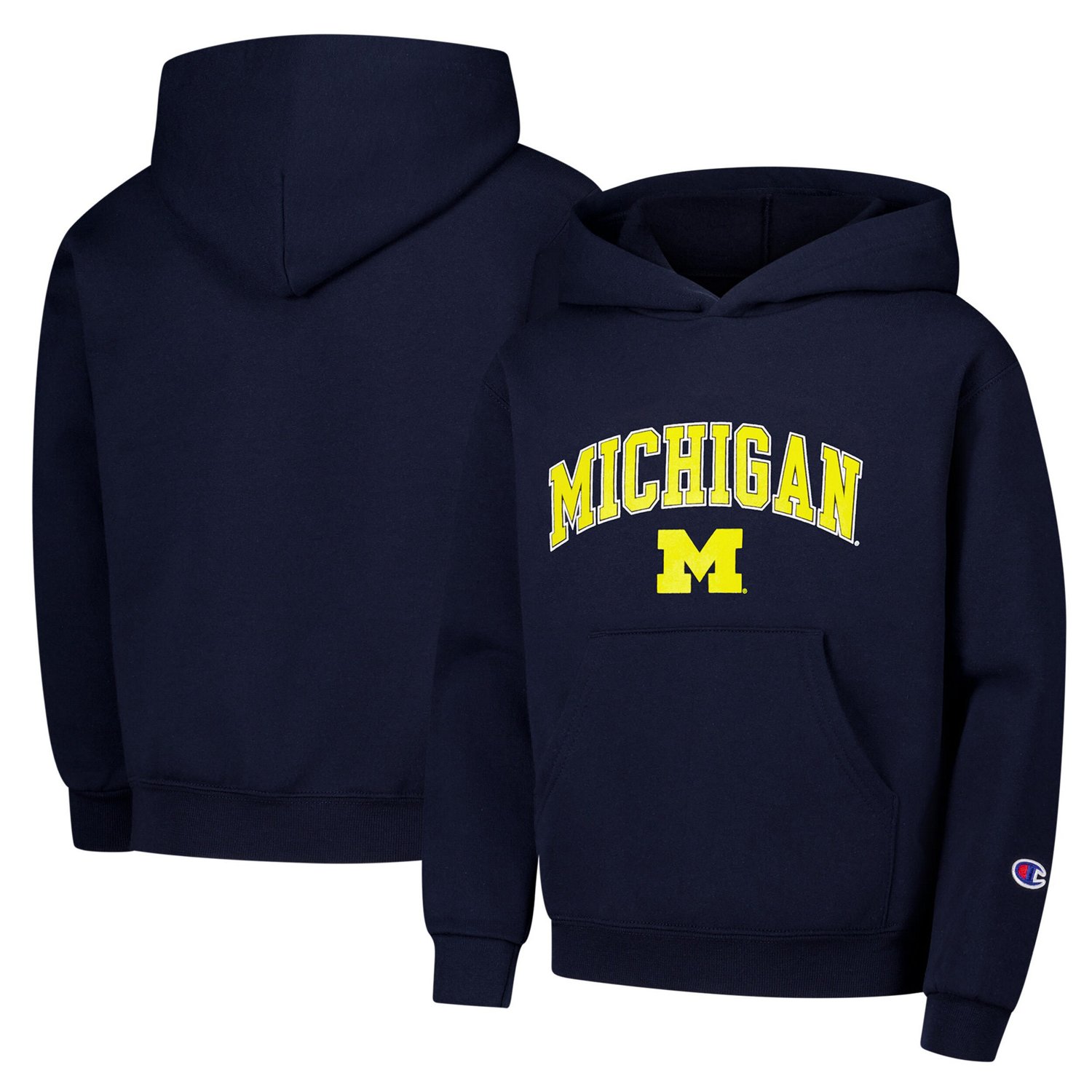 Youth Champion Michigan Wolverines Campus Pullover Hoodie - view number 1