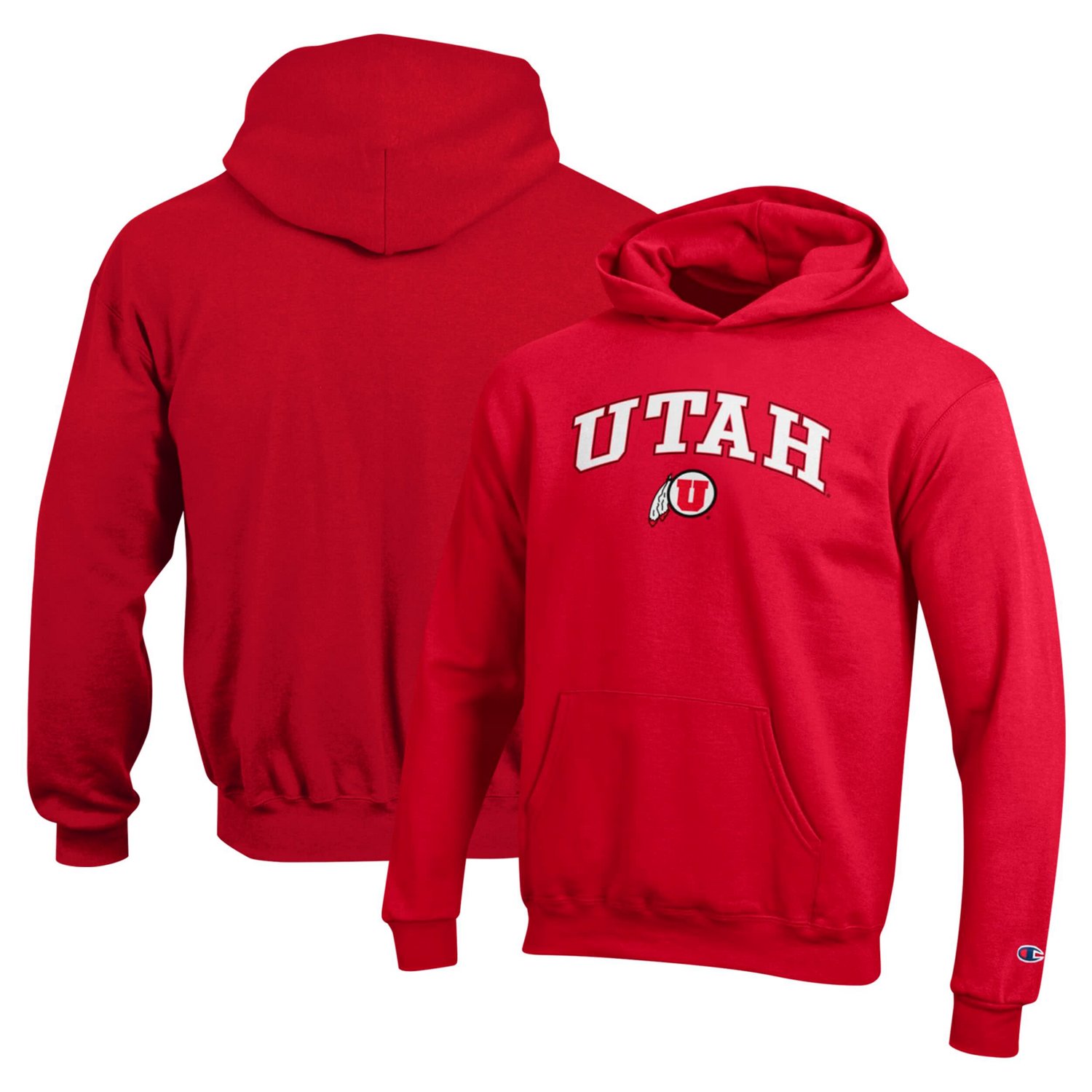 Youth Champion Utah Utes Campus Pullover Hoodie - view number 1