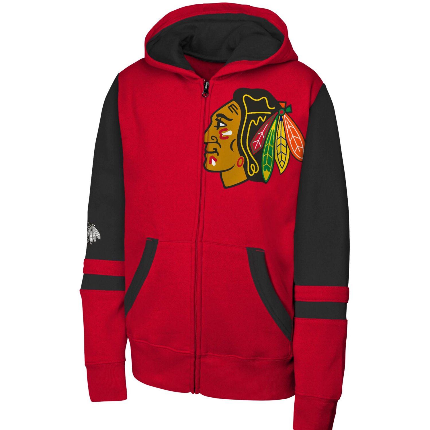 Youth Chicago Blackhawks Face Off Full-Zip Hoodie - view number 2