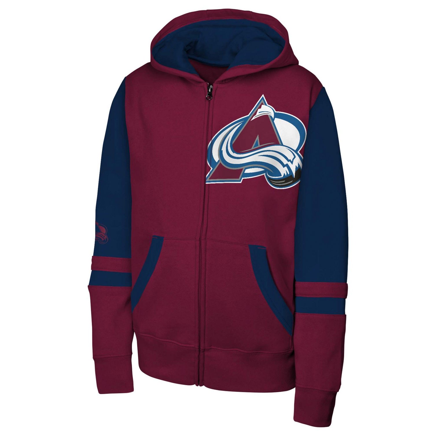 Youth Colorado Avalanche Face Off Full-Zip Hoodie                                                                                - view number 2