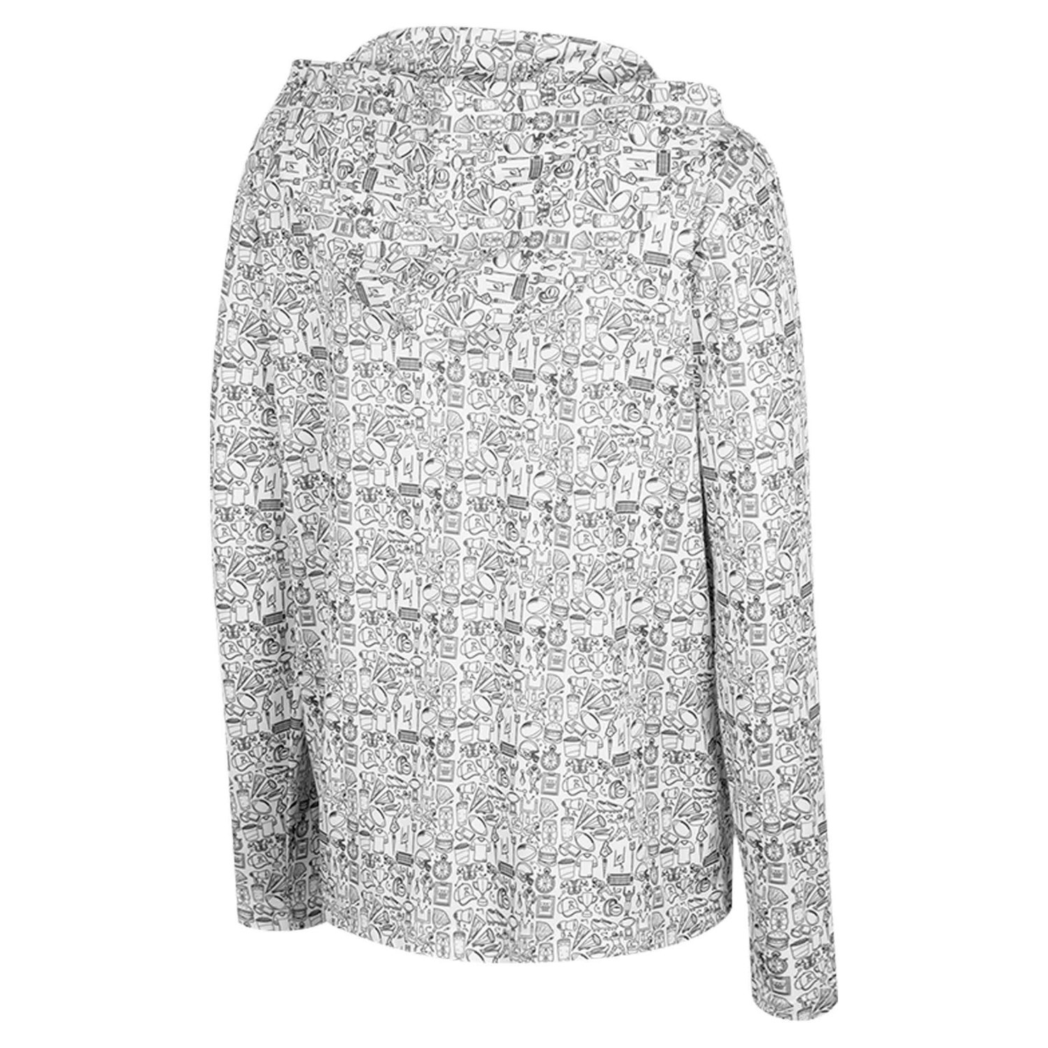 Youth Colosseum Alabama Crimson Tide All-Over Print Long Sleeve Hoodie T-Shirt                                                   - view number 3