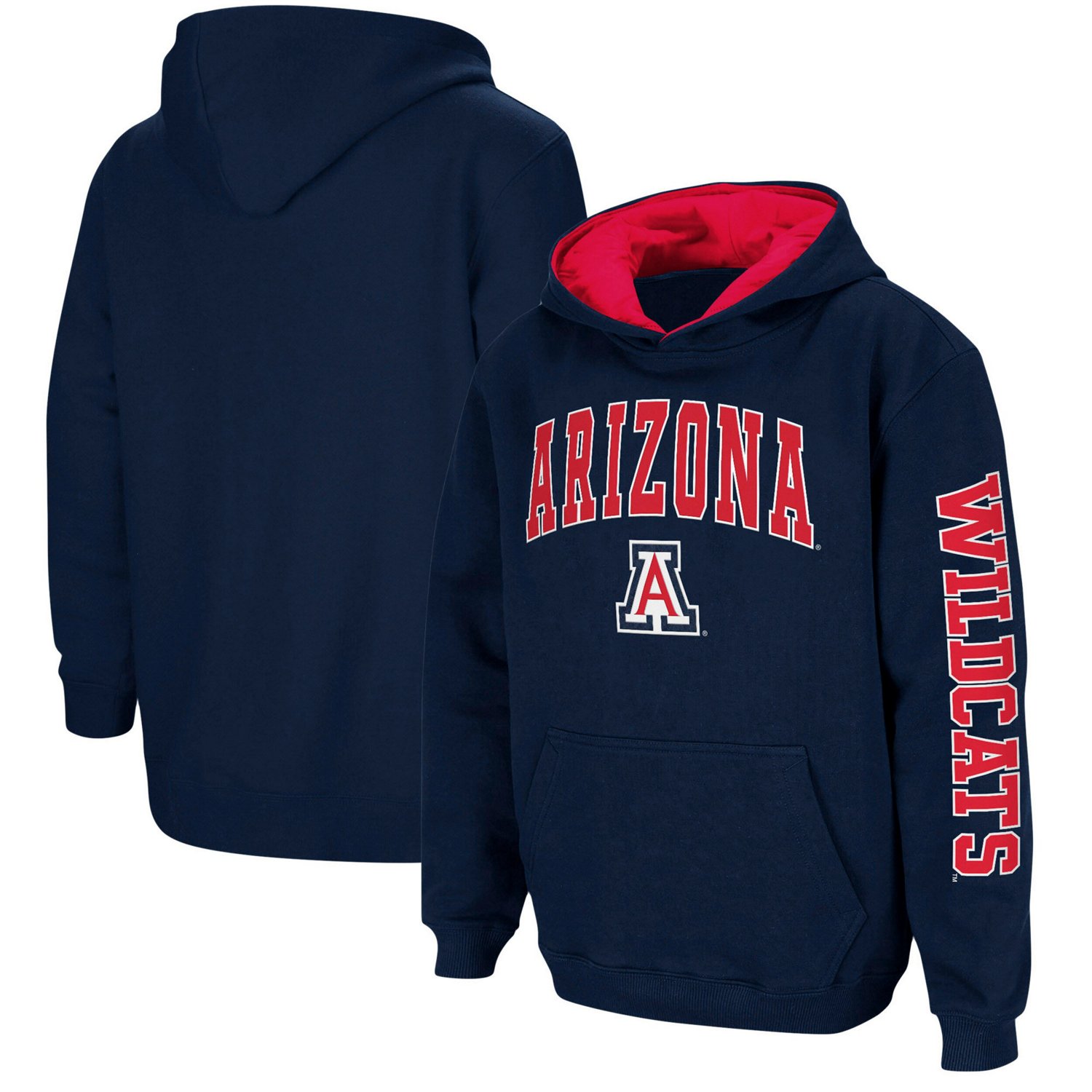 Youth Colosseum Arizona Wildcats 2-Hit Team Pullover Hoodie