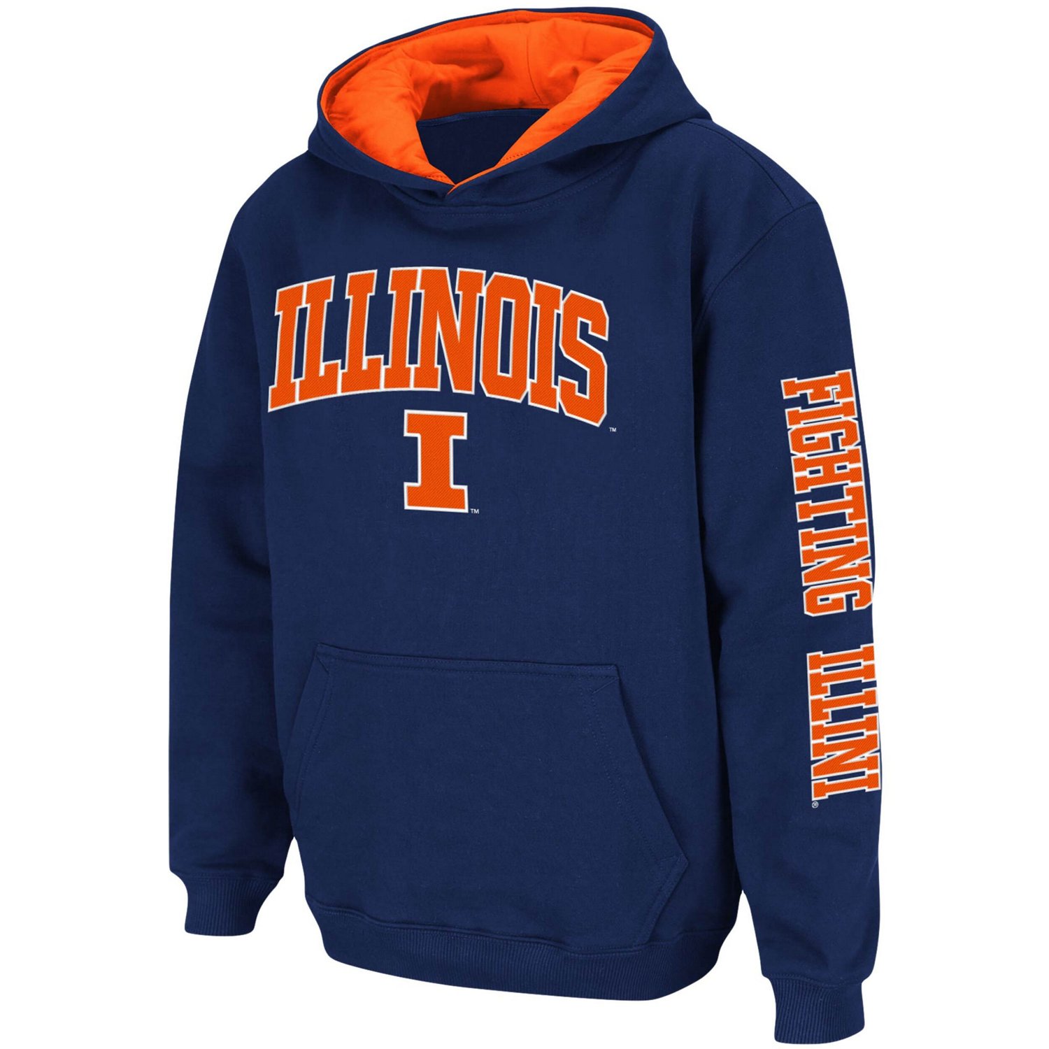 Youth Colosseum Illinois Fighting Illini 2-Hit Team Pullover Hoodie - view number 2