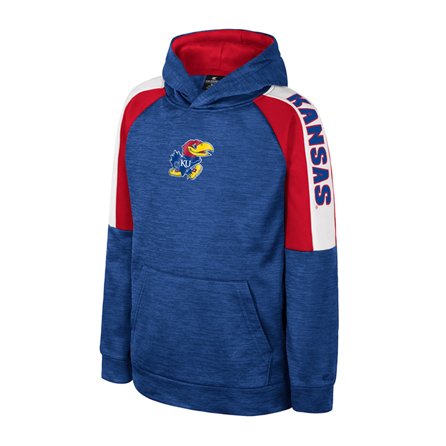 Youth Colosseum Kansas Jayhawks Pullover Hoodie                                                                                  - view number 2