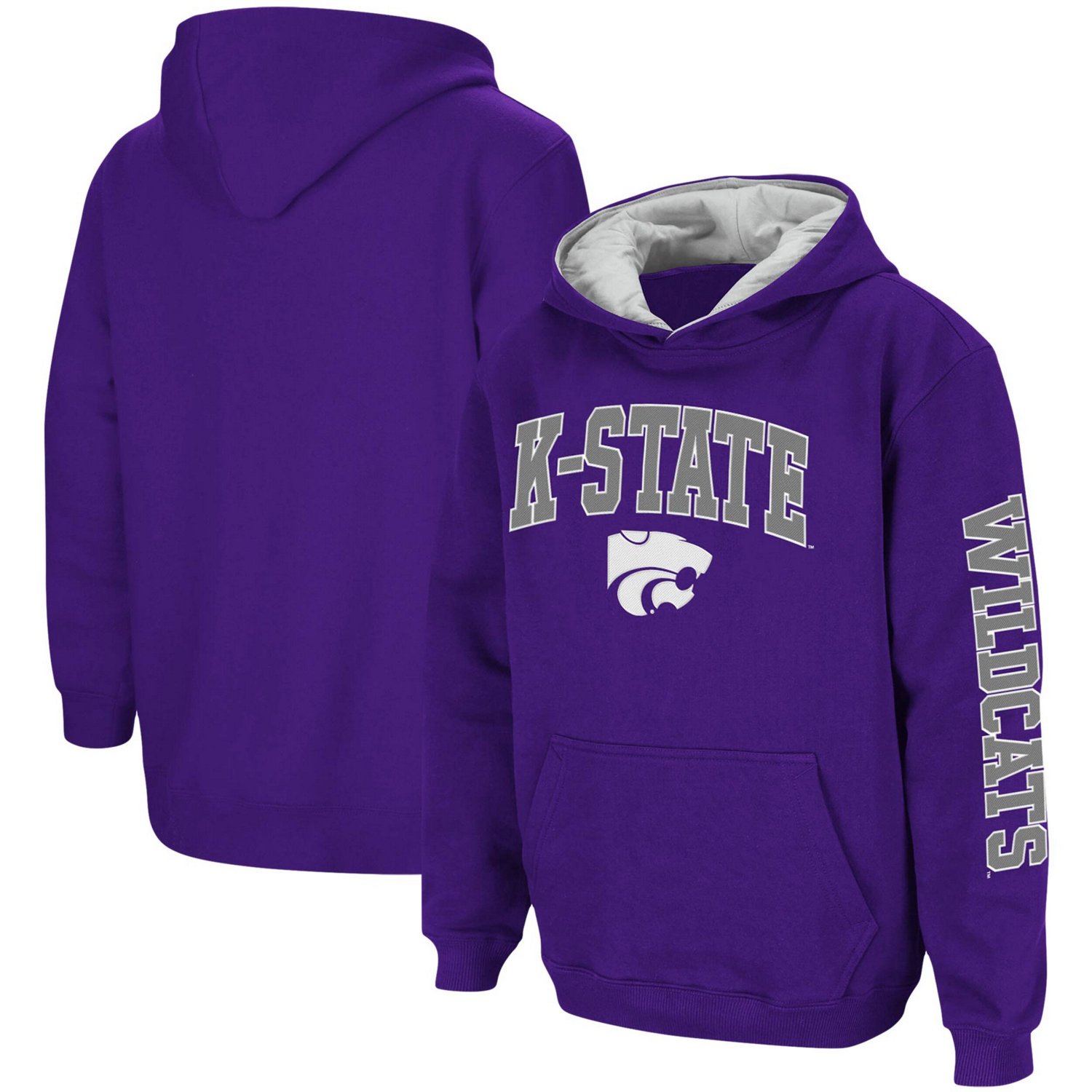 Youth Colosseum Kansas State Wildcats 2-Hit Team Pullover Hoodie - view number 1