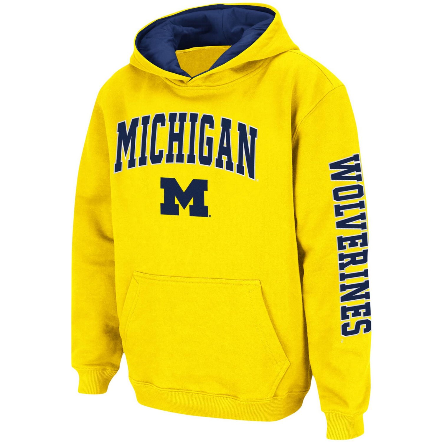 Youth Colosseum Michigan Wolverines 2-Hit Team Pullover Hoodie - view number 2