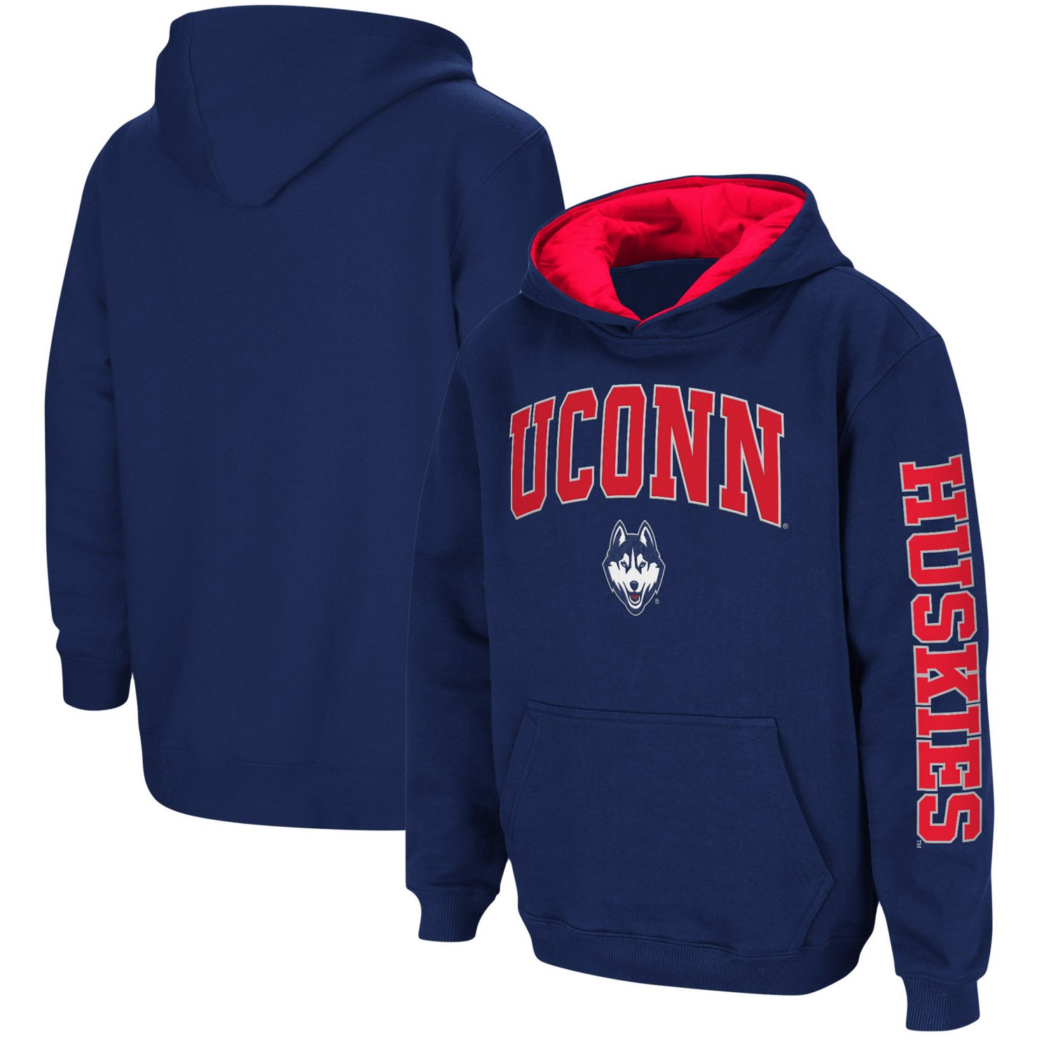 Youth Colosseum UConn Huskies 2-Hit Team Pullover Hoodie - view number 1
