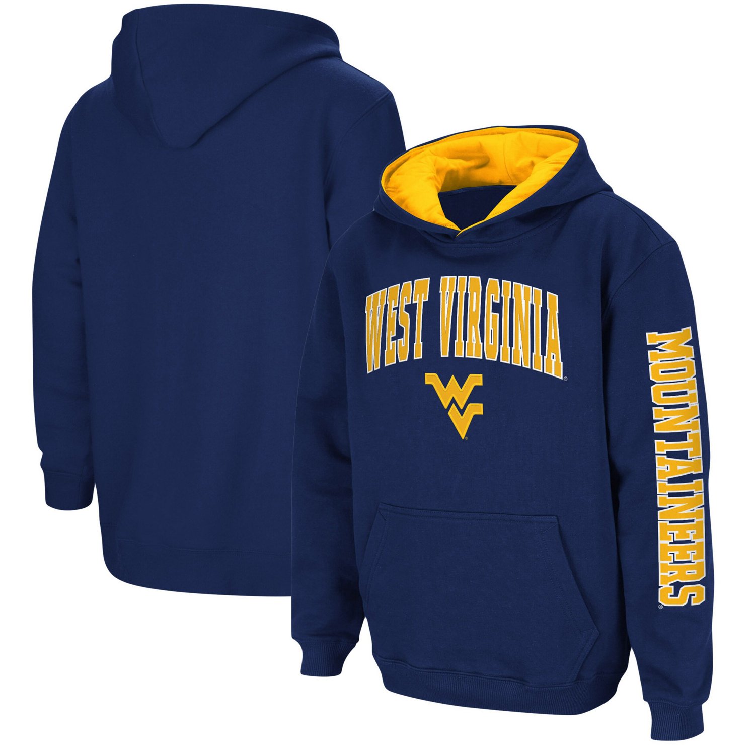 Youth Colosseum West Virginia Mountaineers 2-Hit Team Pullover Hoodie