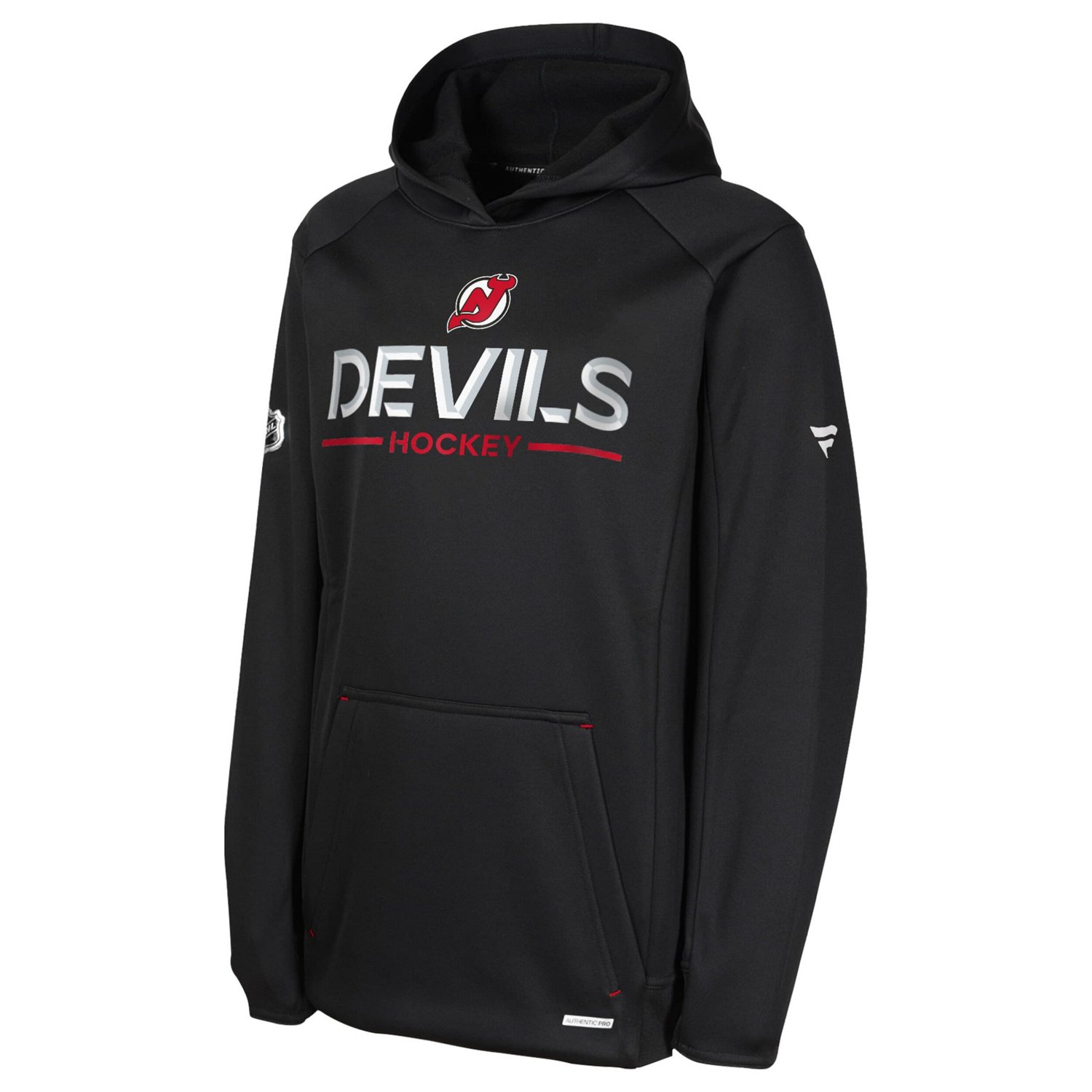 Youth Fanatics New Jersey Devils Authentic Pro Rink Raglan Hoodie - view number 2