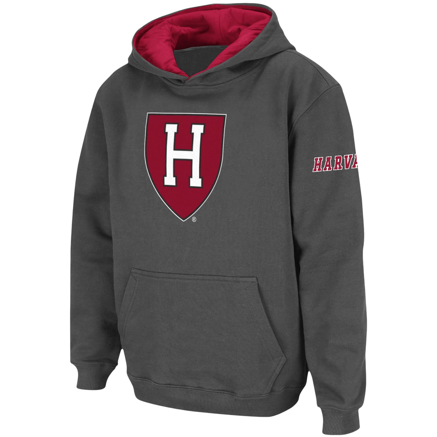 Youth Harvard Crimson Big Logo Pullover Hoodie - view number 2