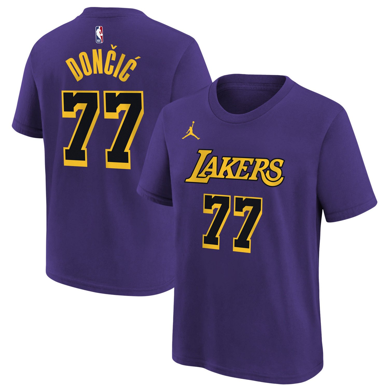 Youth Jordan Brand Luka Doni Los Angeles Lakers Statement Edition Name  Number T-Shirt