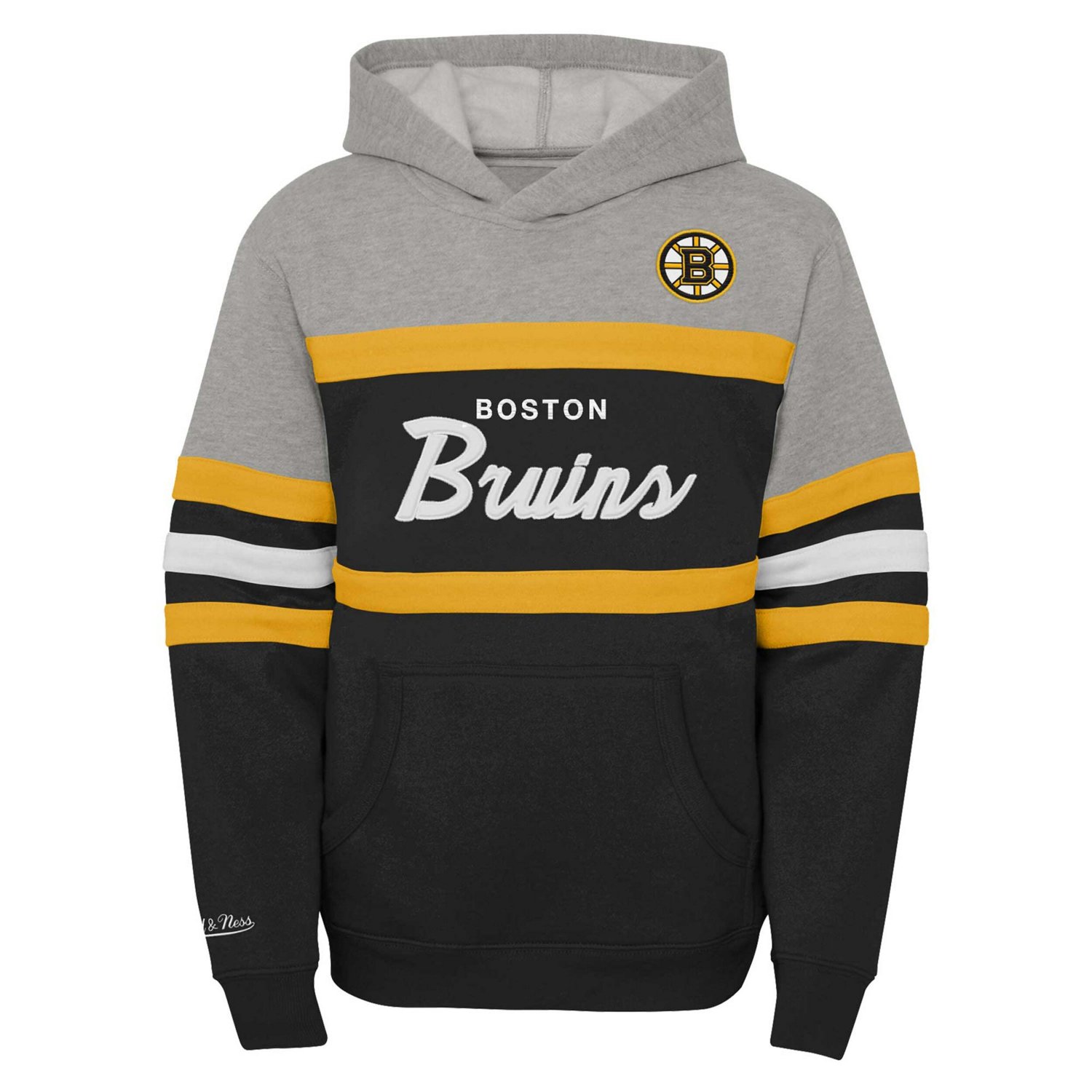 Youth Mitchell  Ness Boston Bruins Head Coach Pullover Hoodie - view number 2