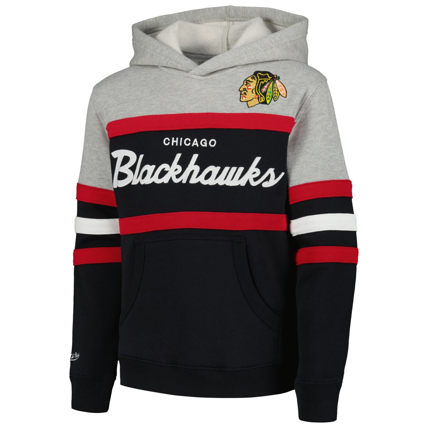 Youth Mitchell  Ness Chicago hawks Head Coach Pullover Hoodie - view number 2